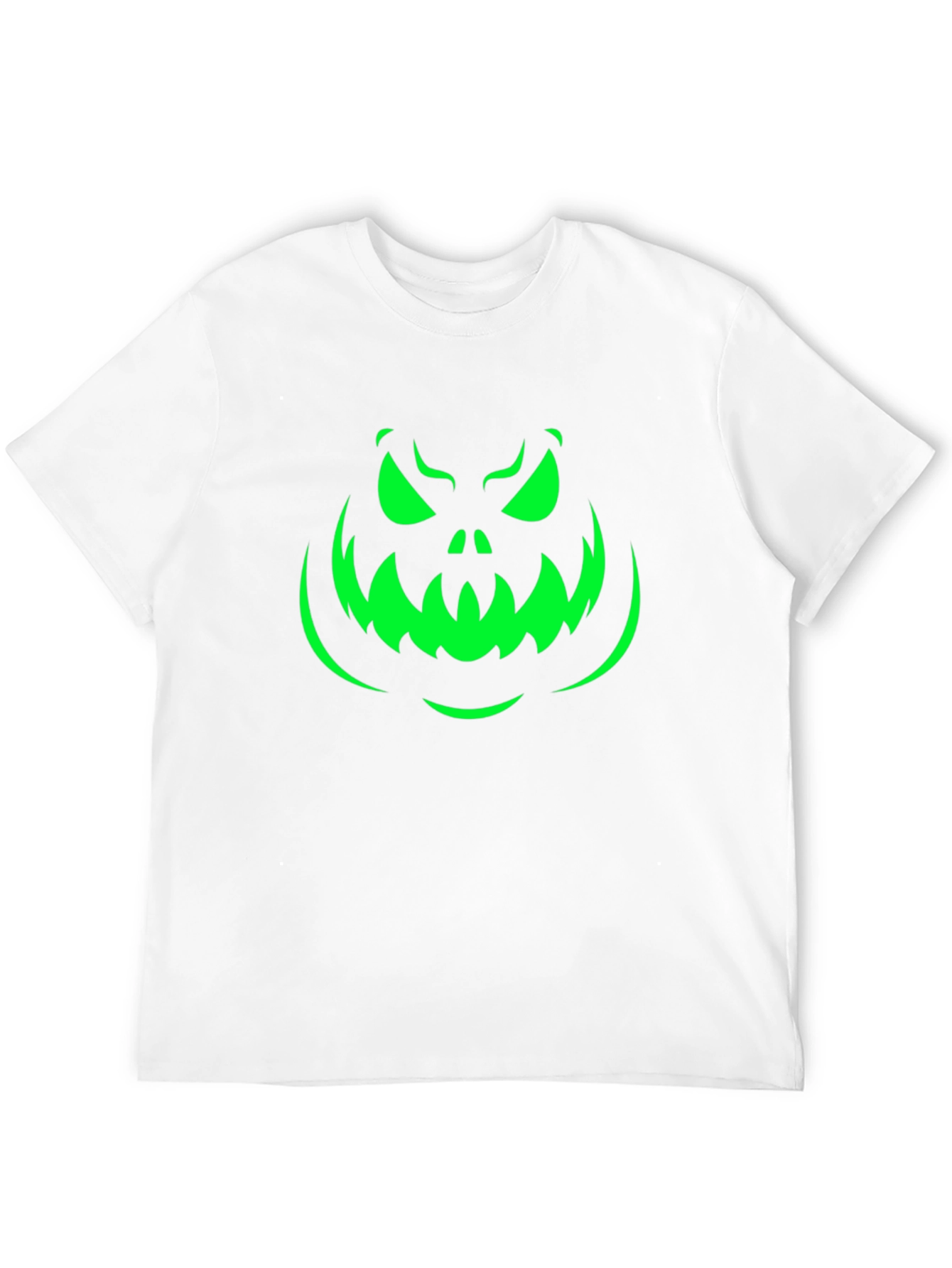 Spooky Pumpkin Face Halloween T-Shirt - Black