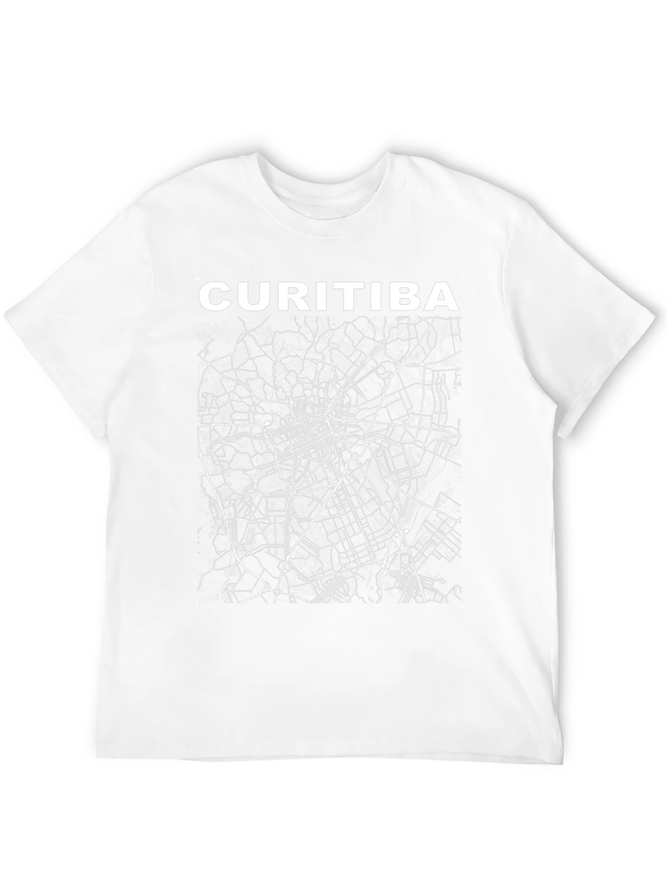 Curitiba Map Tee - Black Graphic T-Shirt