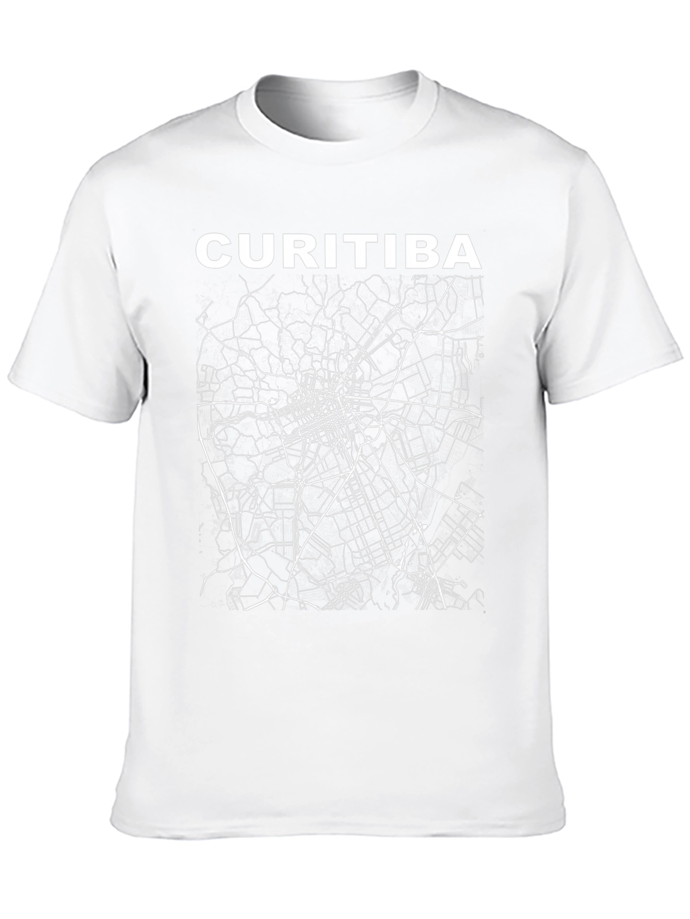 Curitiba Map Tee - Black Graphic T-Shirt
