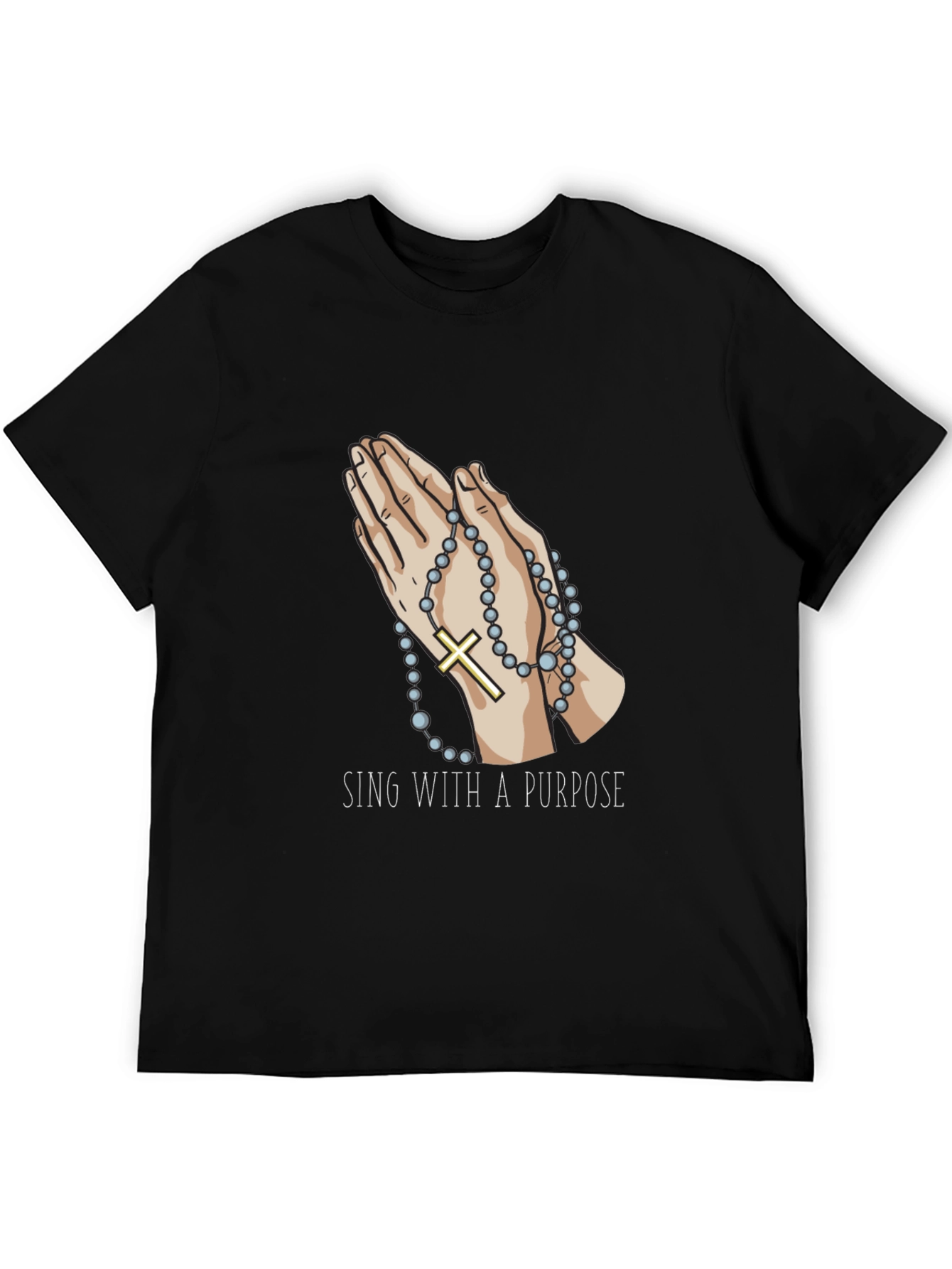 Praying Hands Rosary T-Shirt