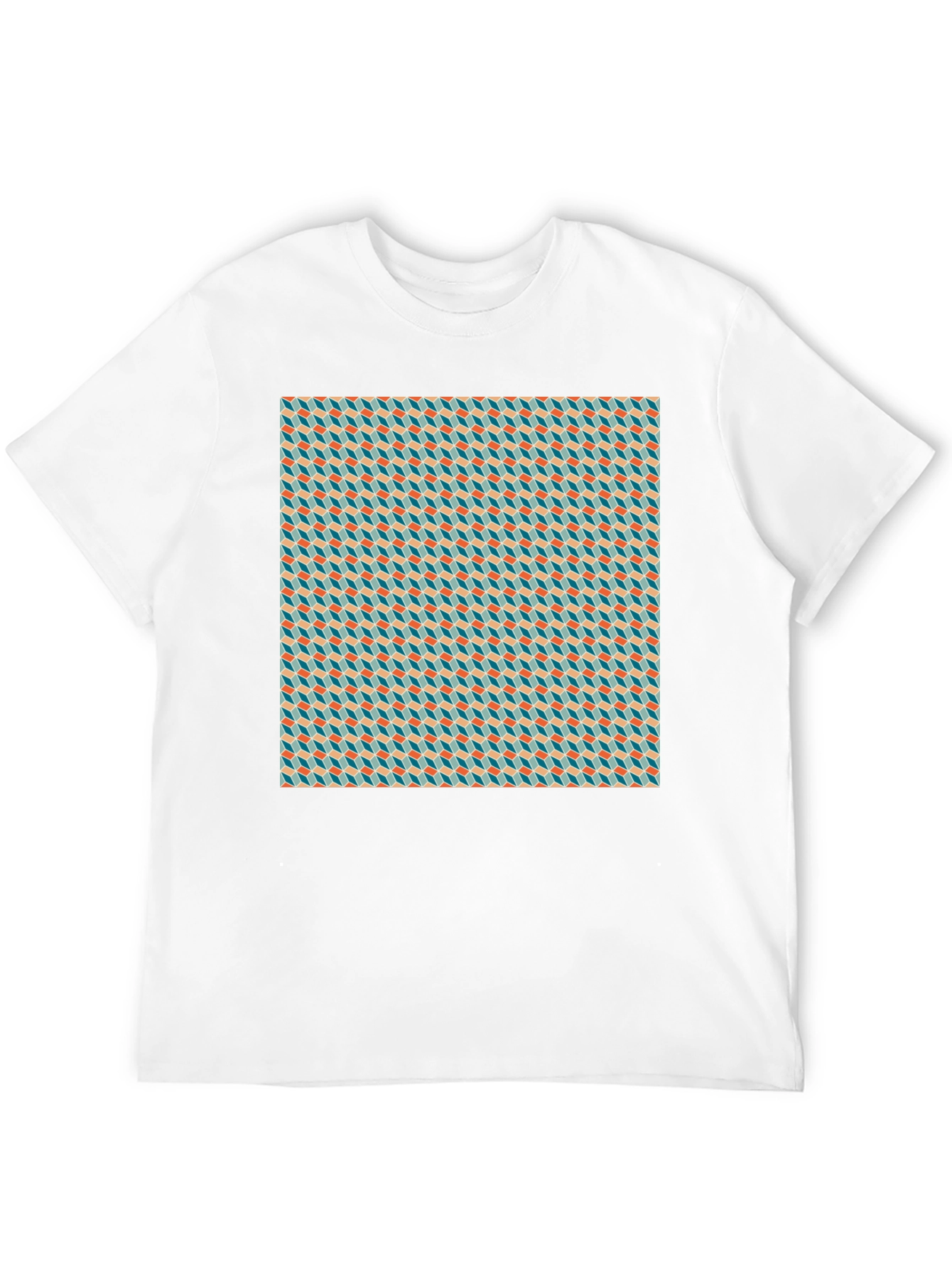 Geometric Illusion Tee - Modern Pattern Black T-Shirt