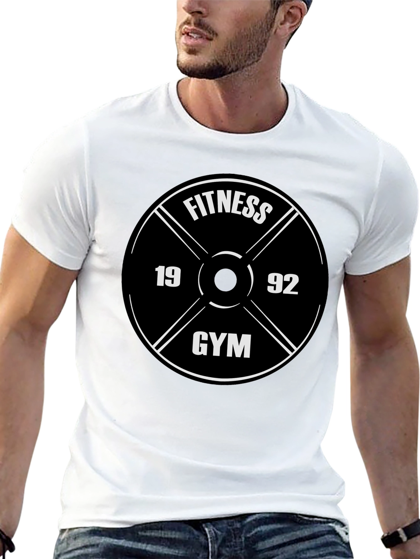 Fitness Gym 1992 Graphic Tee - Black