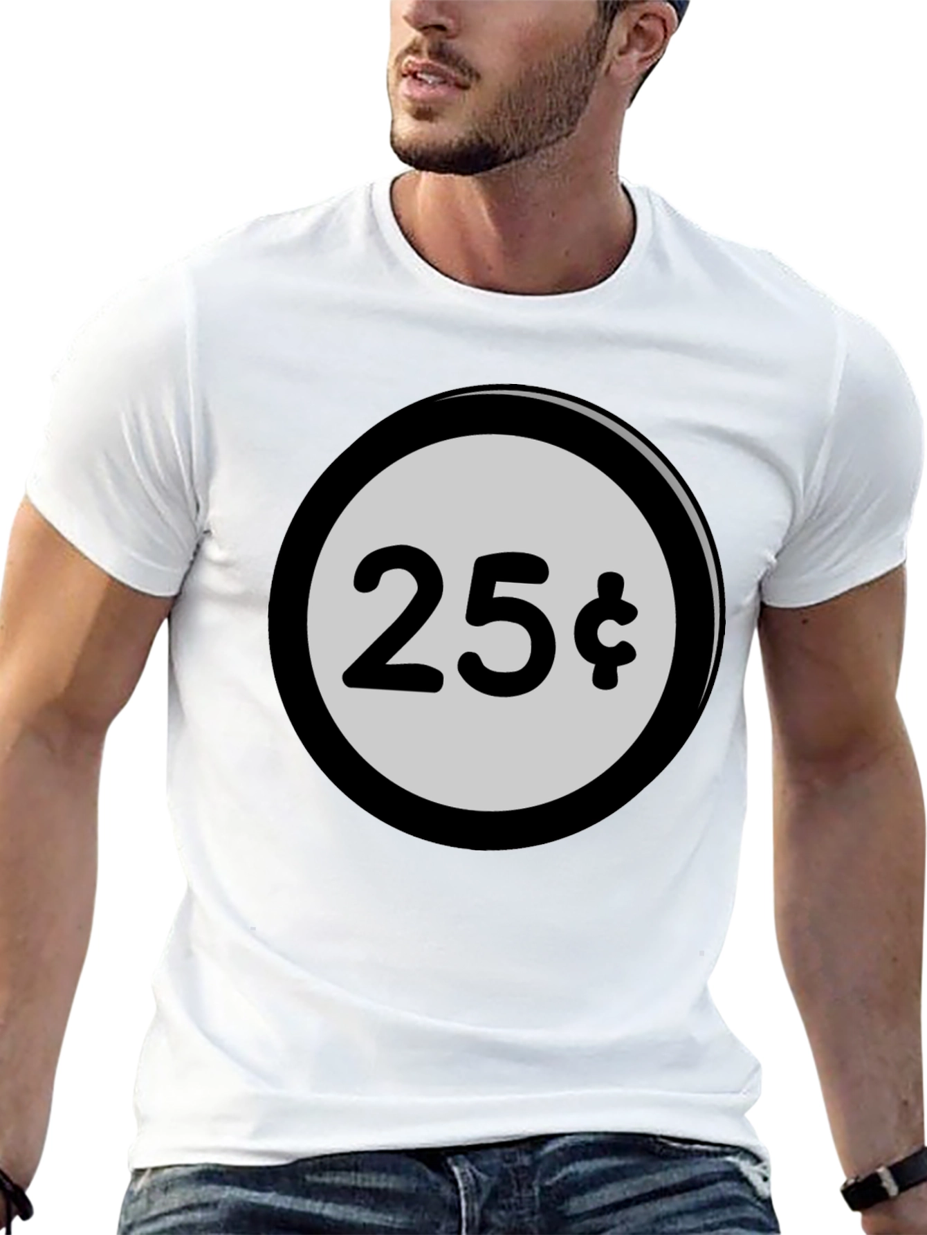 Novelty Quarter T-Shirt - Cool 25 Cent Design