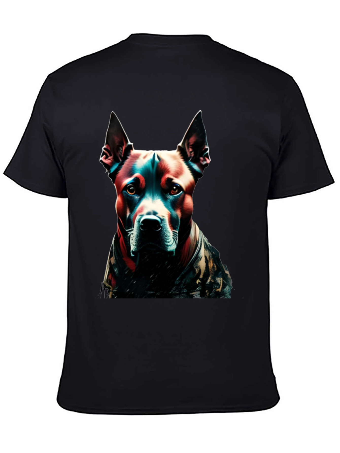 Cool Dog Graphic Tee - Black Cotton Blend