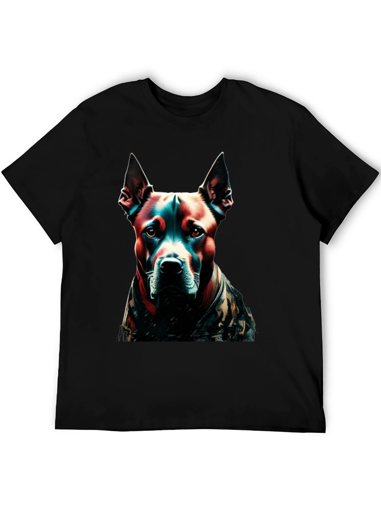 Cool Dog Graphic Tee - Black Cotton Blend