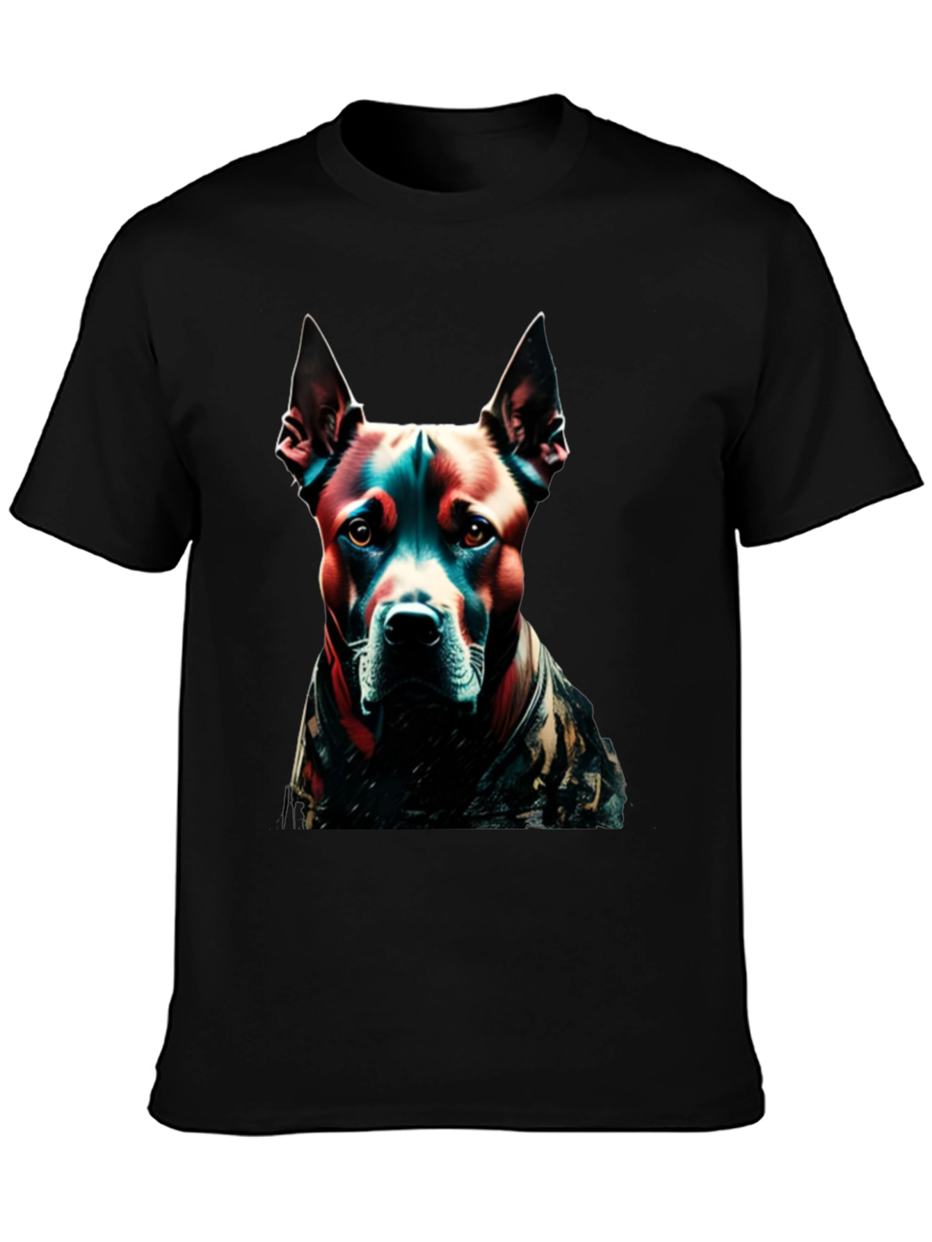 Cool Dog Graphic Tee - Black Cotton Blend