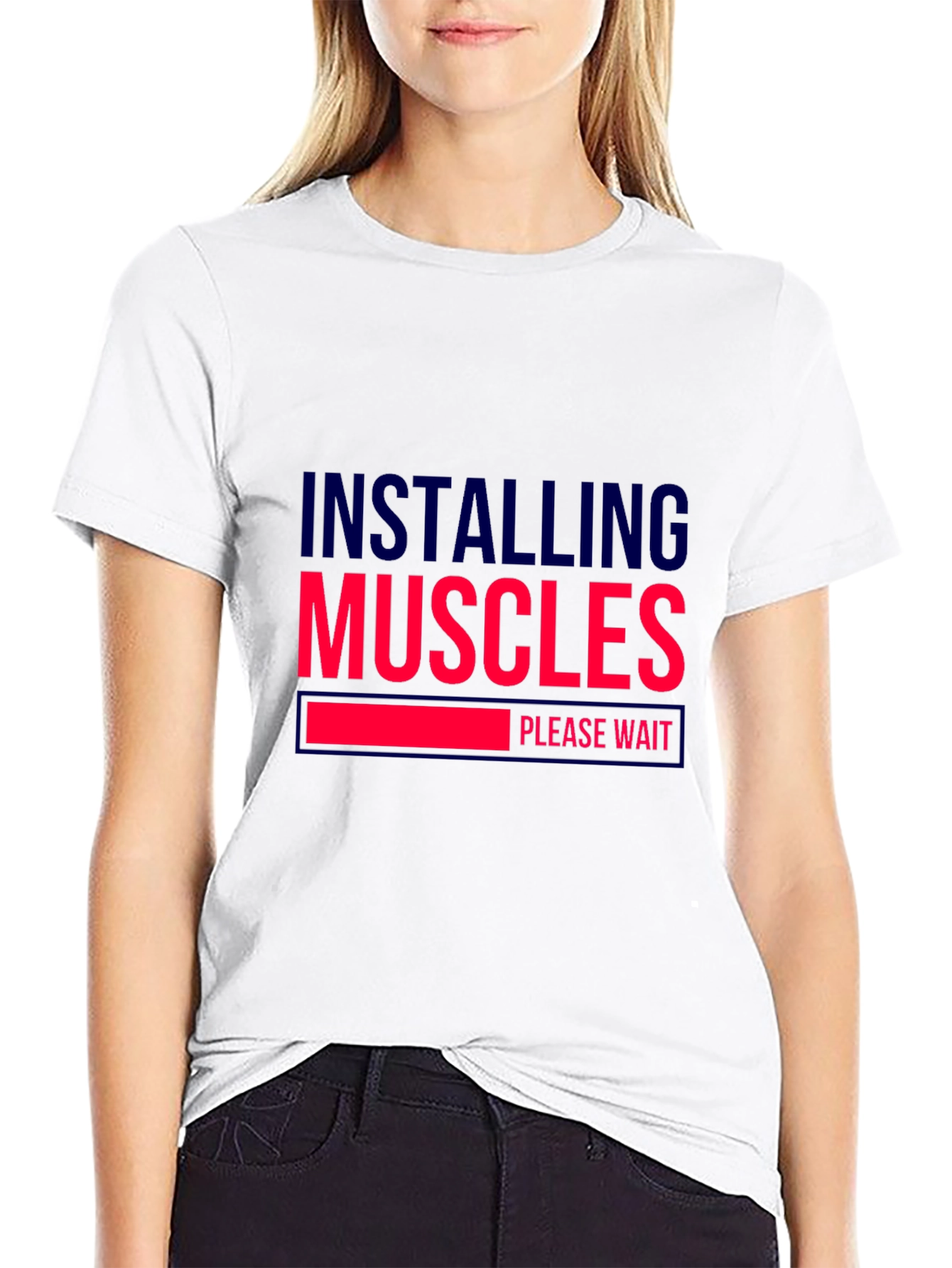 Installing Muscles Black Graphic Tee
