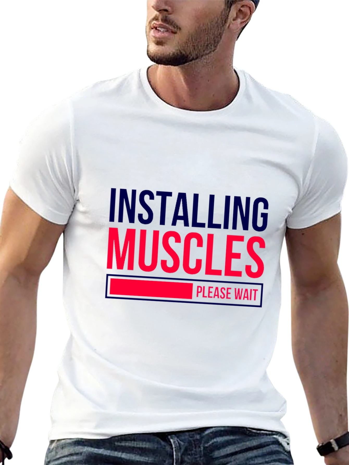 Installing Muscles Black Graphic Tee