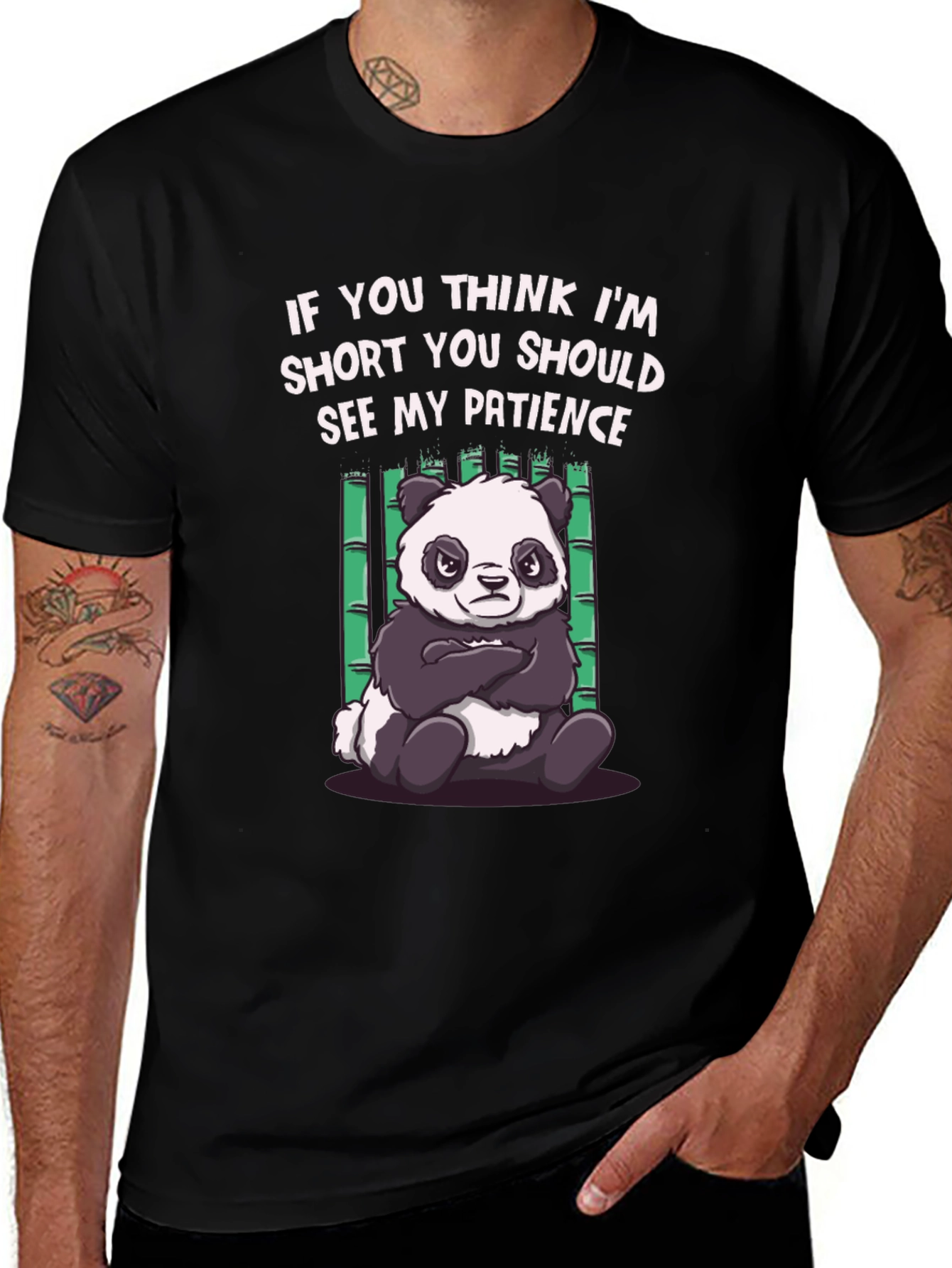 Funny Panda Short Patience T-Shirt