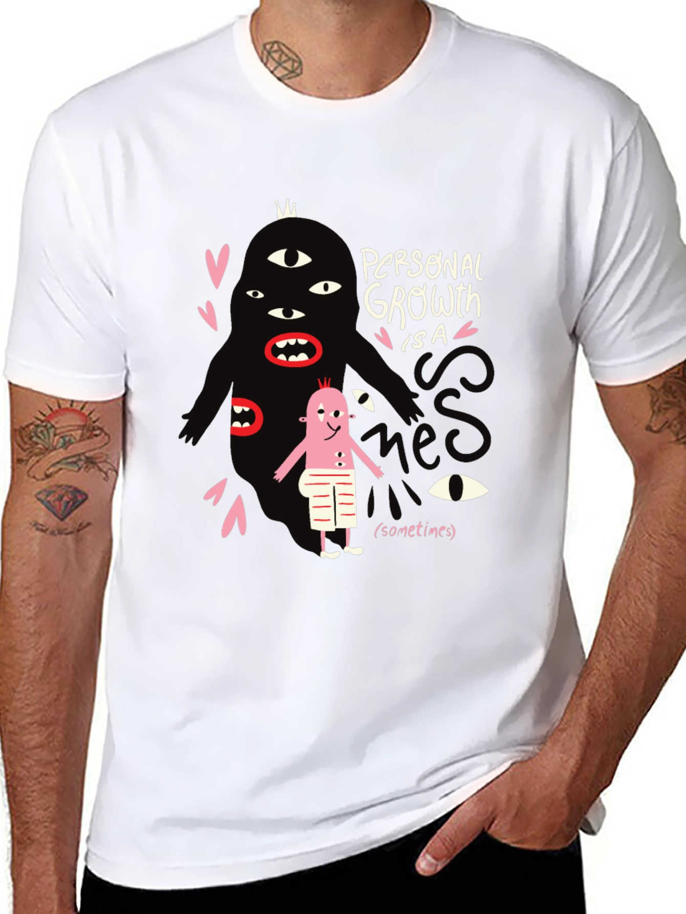 Mens Graphic Tee: Personal Growth Humor