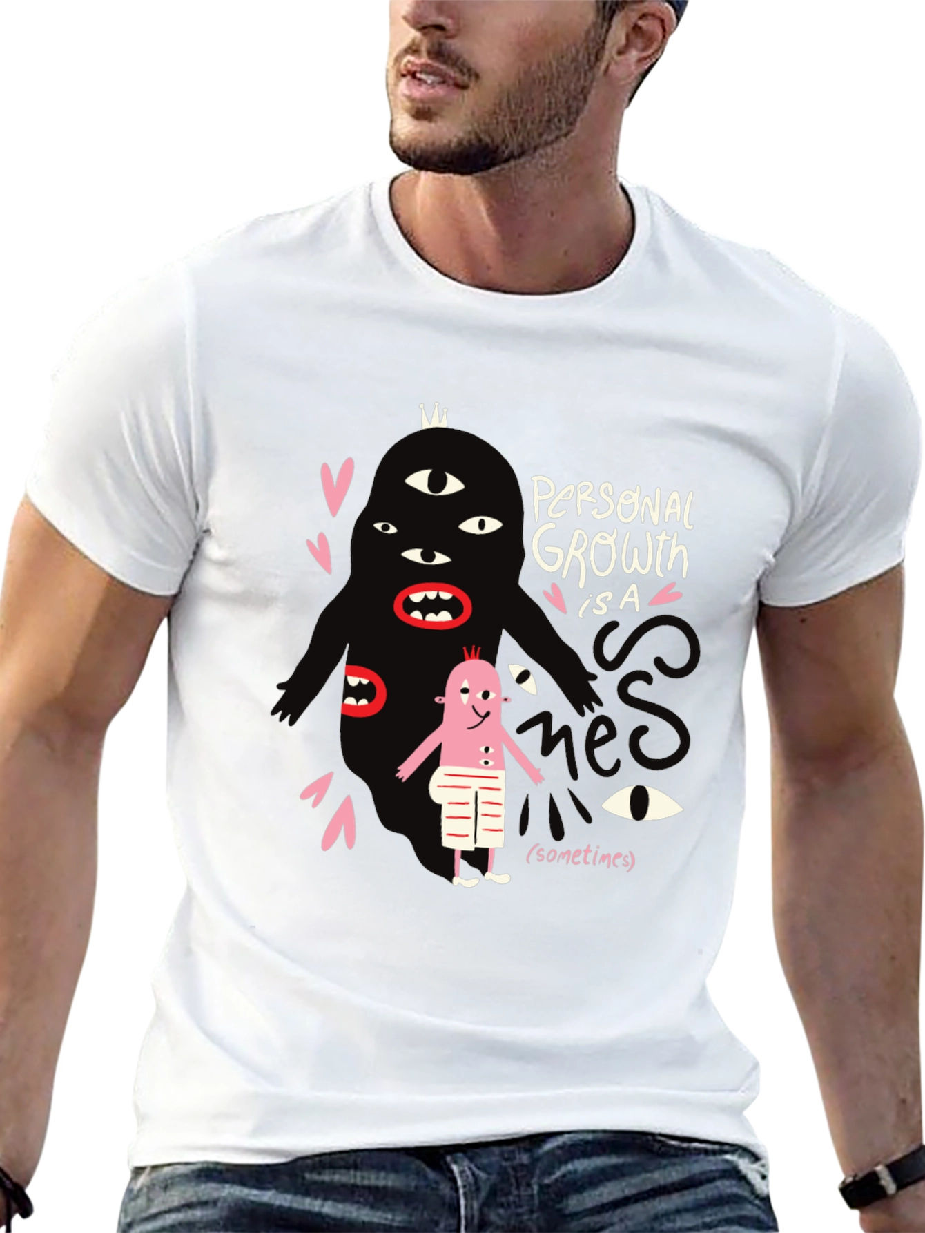 Mens Graphic Tee: Personal Growth Humor
