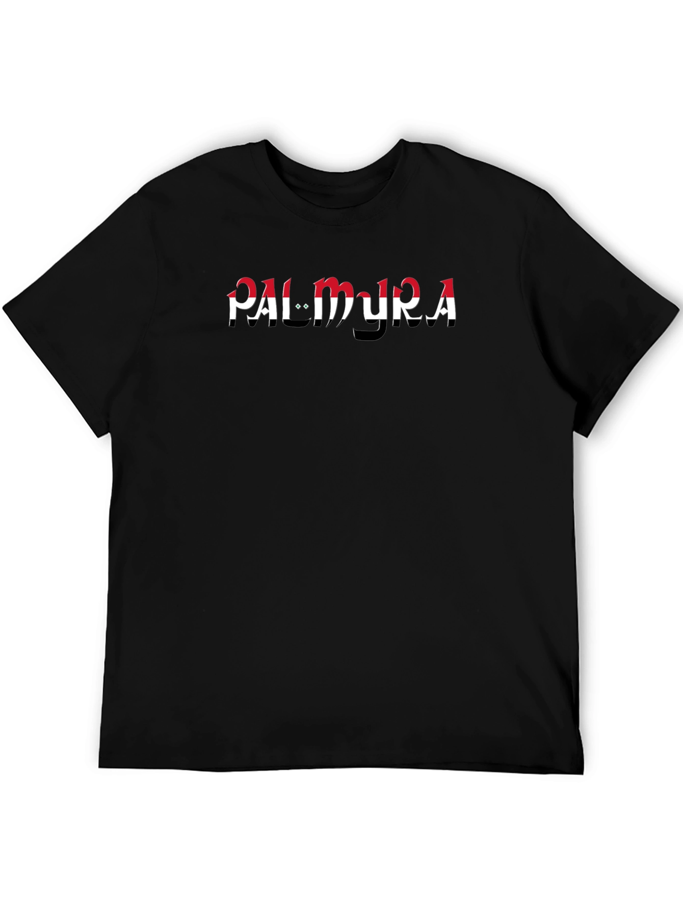 Palmyra Graphic Tee - Black Cotton T-Shirt
