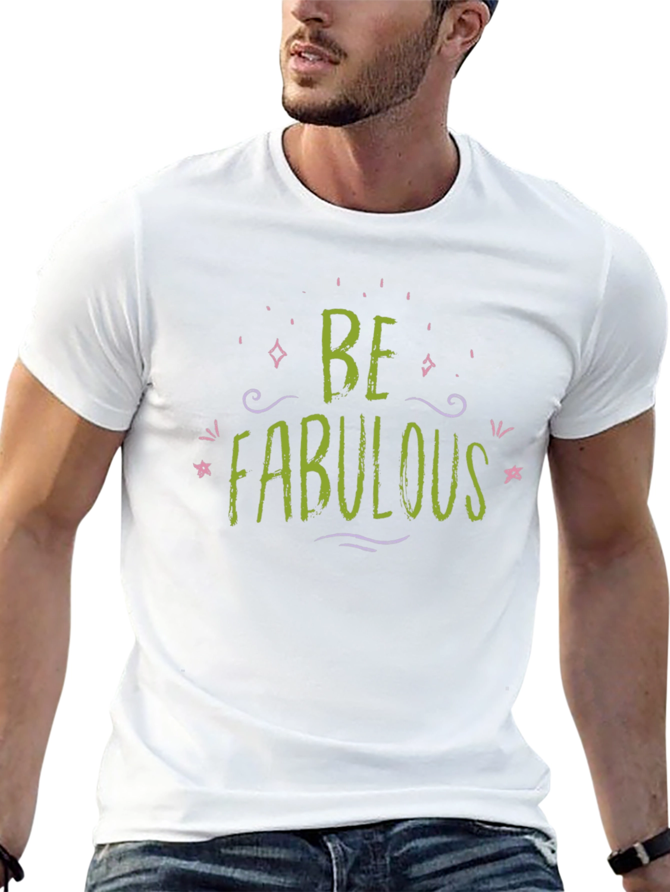Be Fabulous Graphic Black T-Shirt
