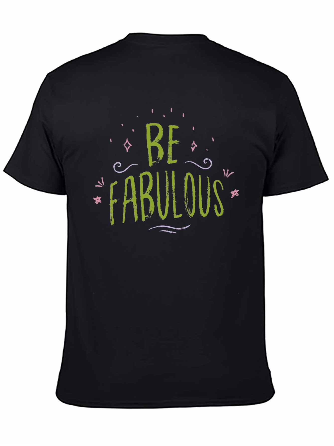 Be Fabulous Graphic Black T-Shirt