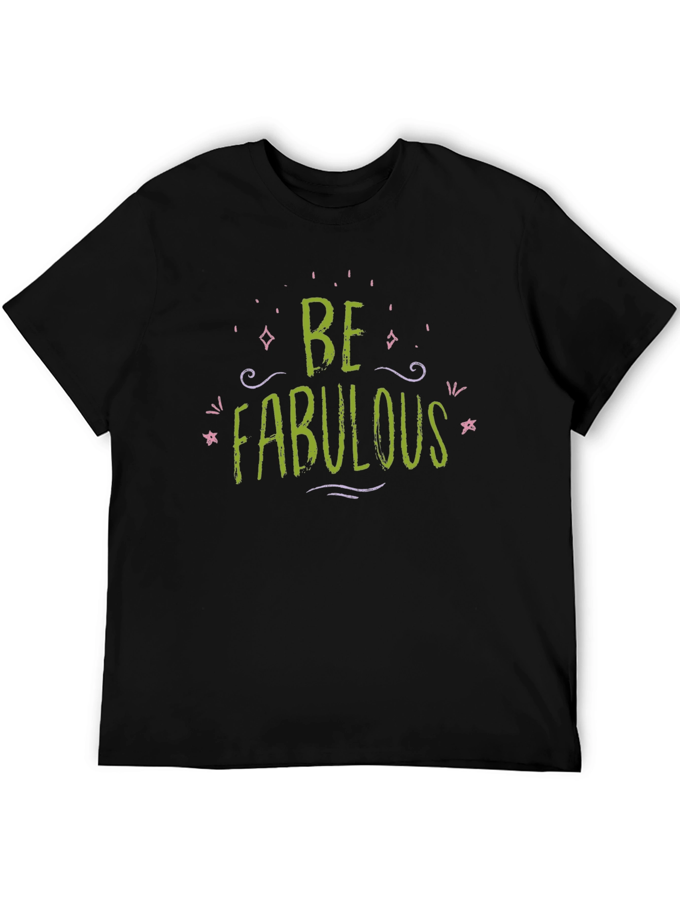 Be Fabulous Graphic Black T-Shirt