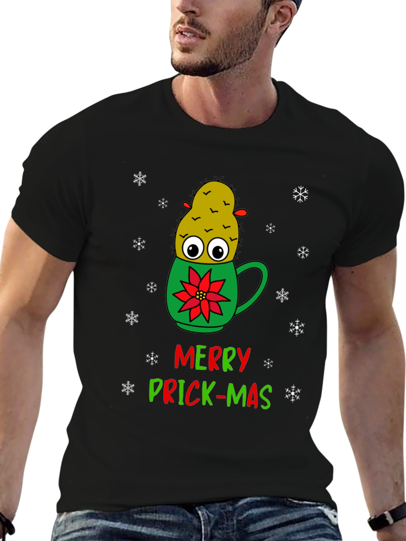 Merry Prick-Mas Cactus Graphic Tee
