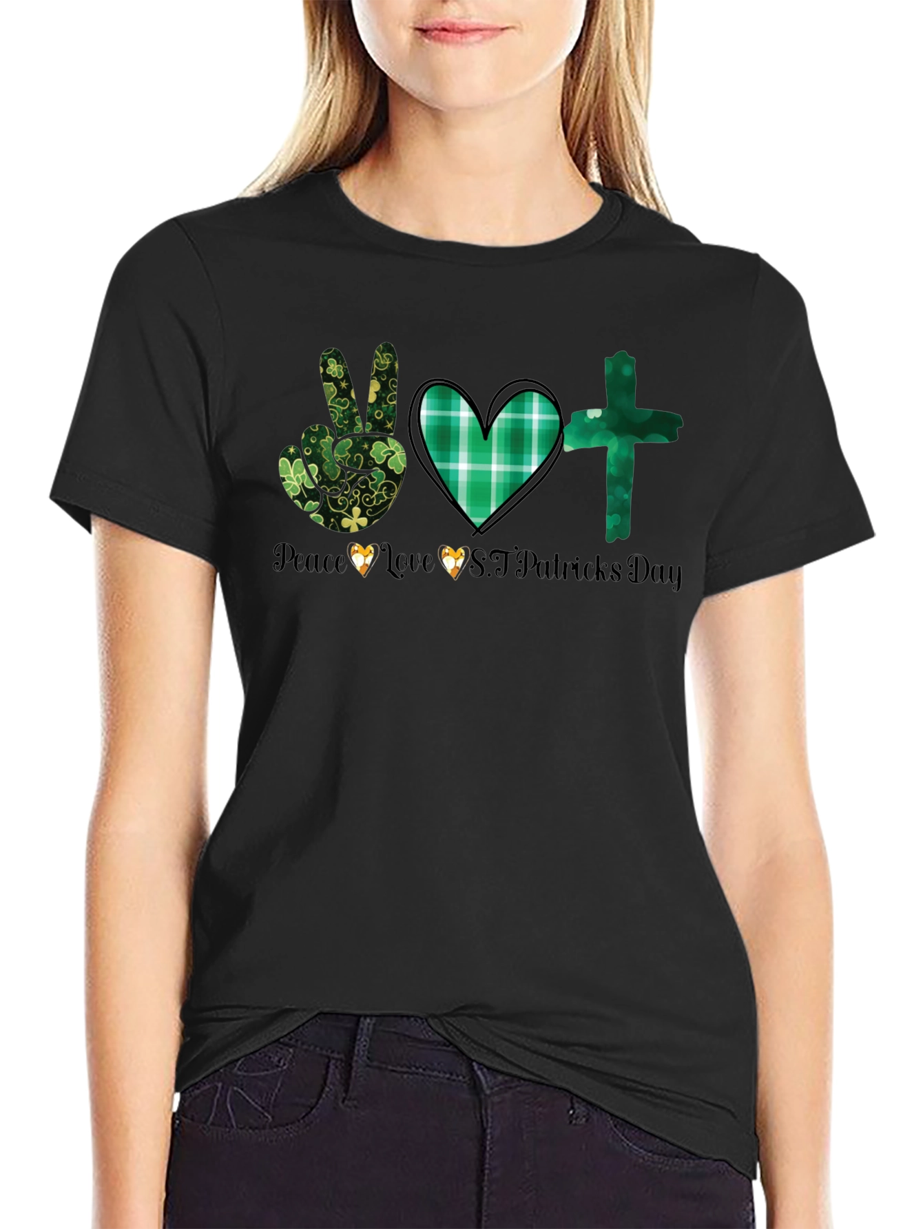 St. Patricks Day Graphic Tee - Peace Love Luck