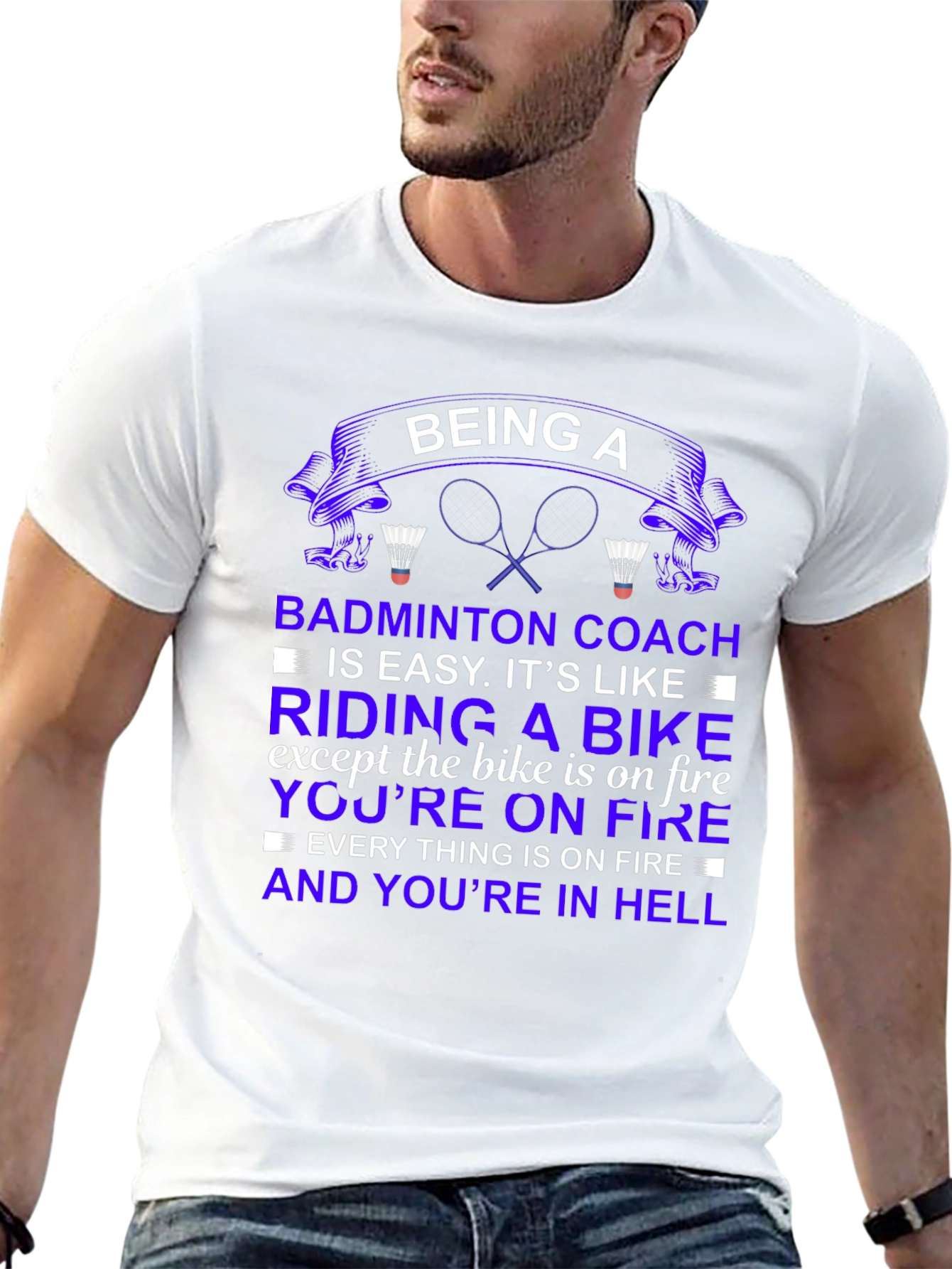 Being a Badminton Coach Graphic T-Shirt