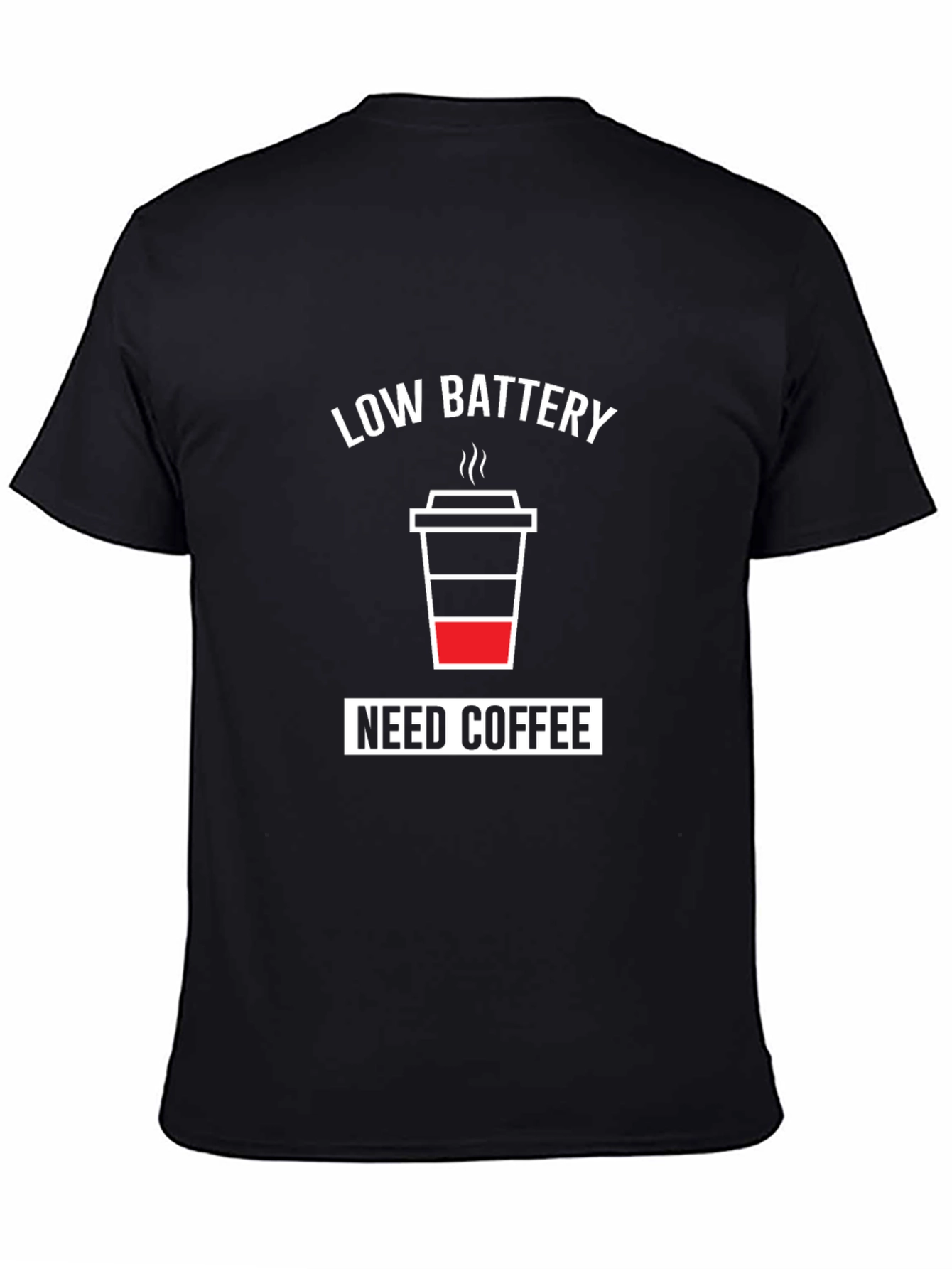 Low Battery Need Coffee T-Shirt Funny Tee