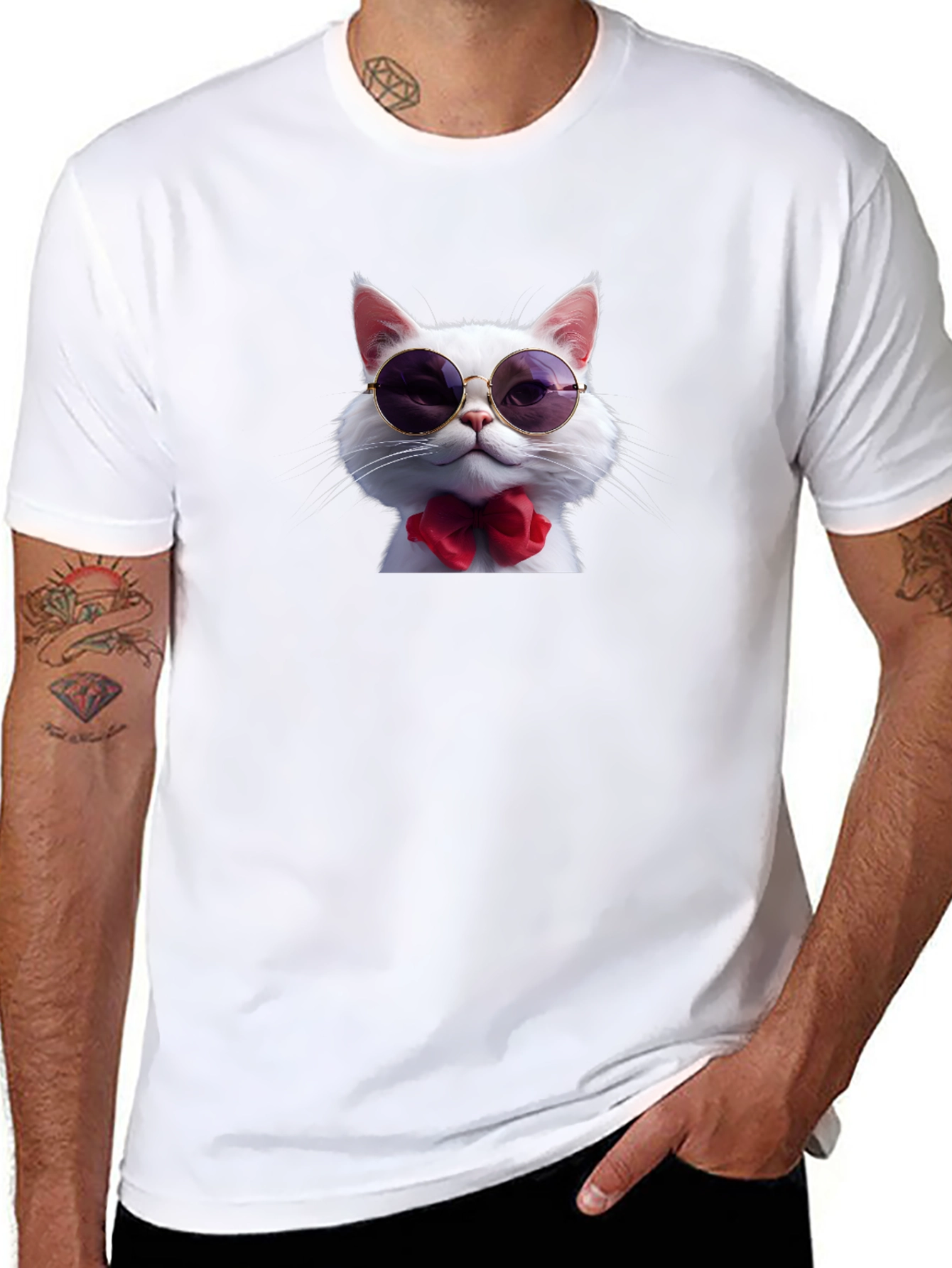 Cool Cat T-Shirt - Stylish Feline Fashion