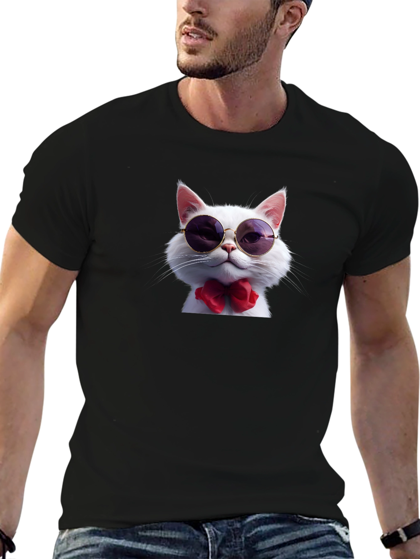 Cool Cat T-Shirt - Stylish Feline Fashion