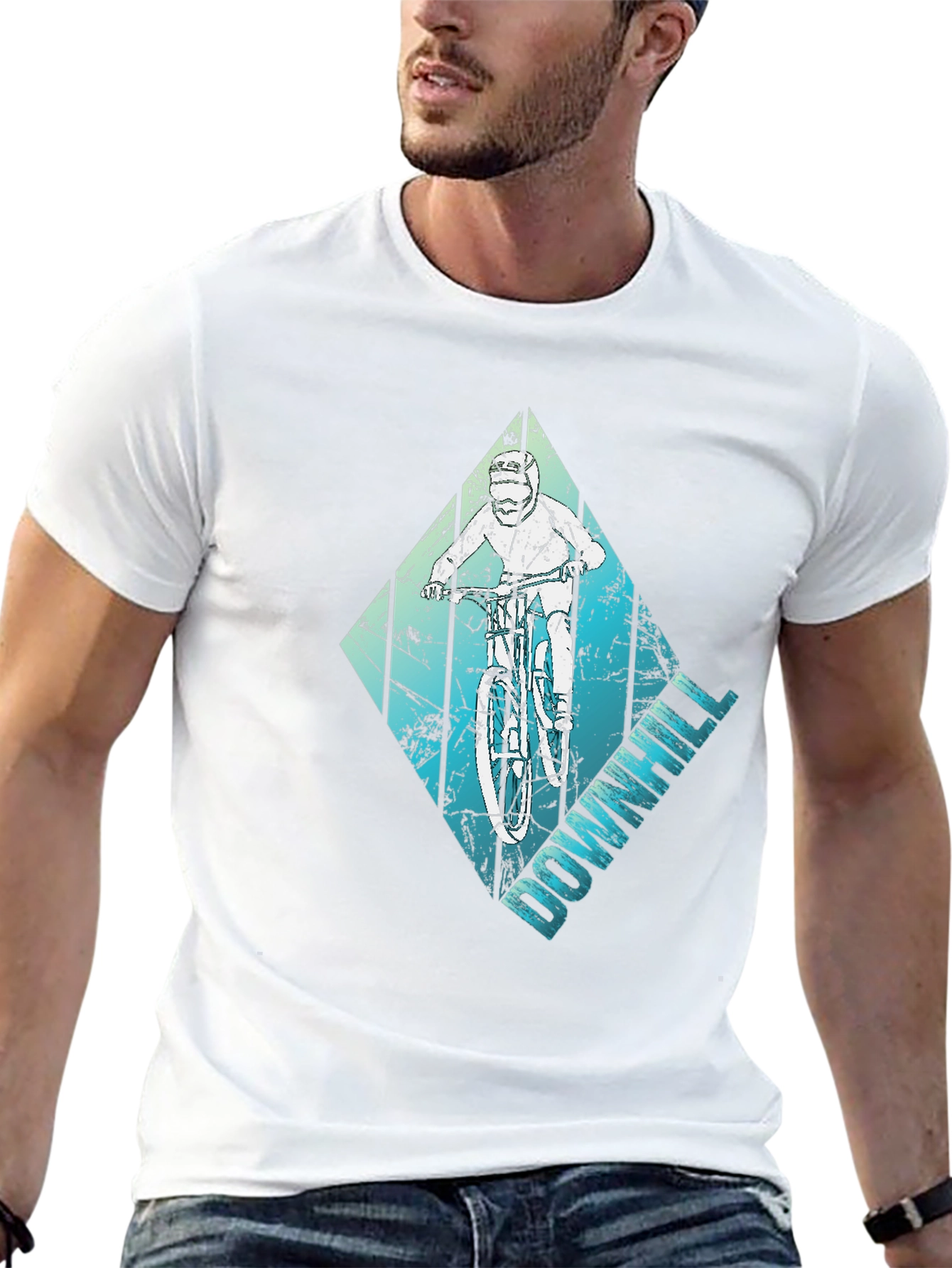 Downhill Mountain Biker Graphic Tee - Ride in Style!