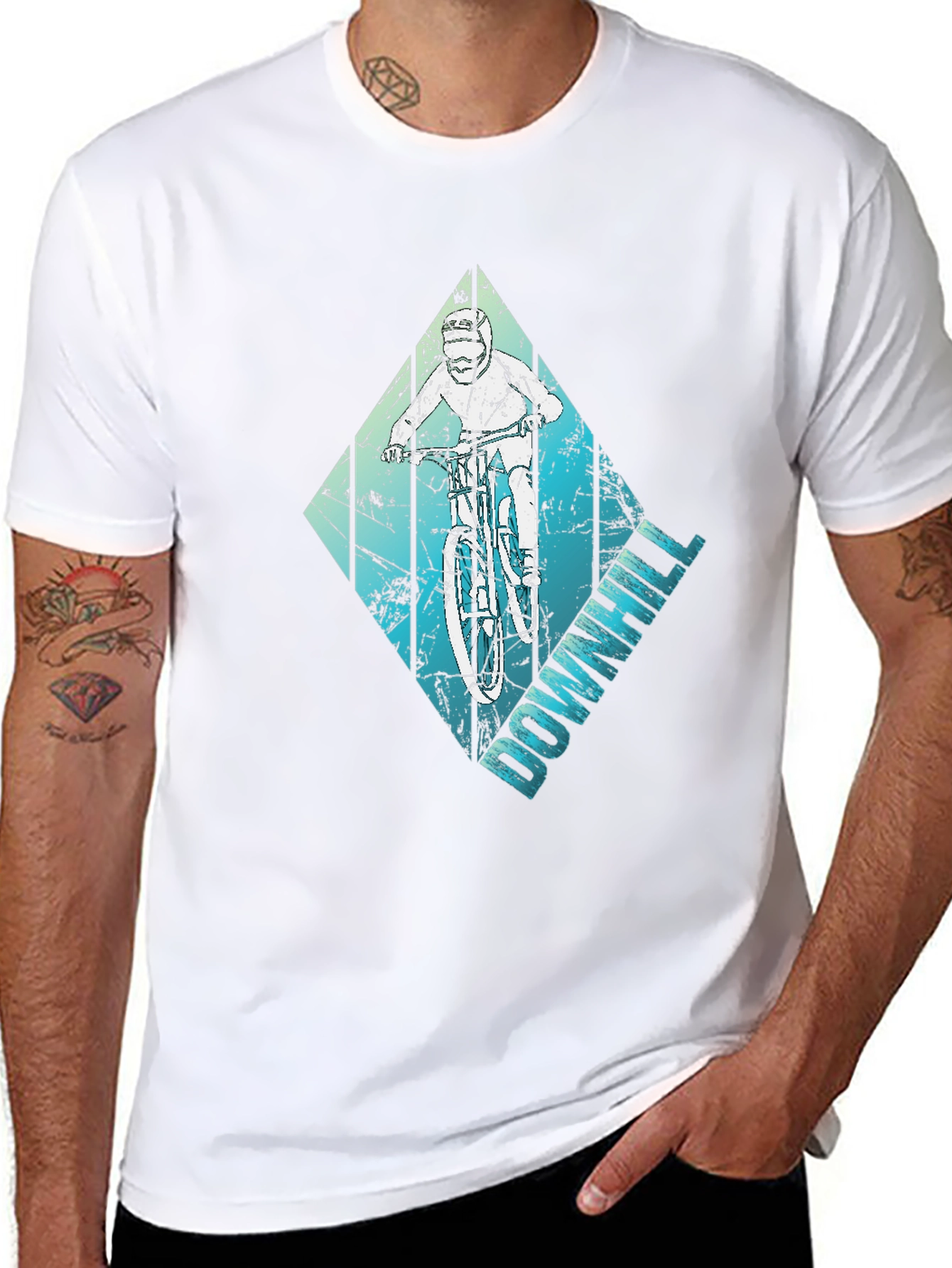 Downhill Mountain Biker Graphic Tee - Ride in Style!