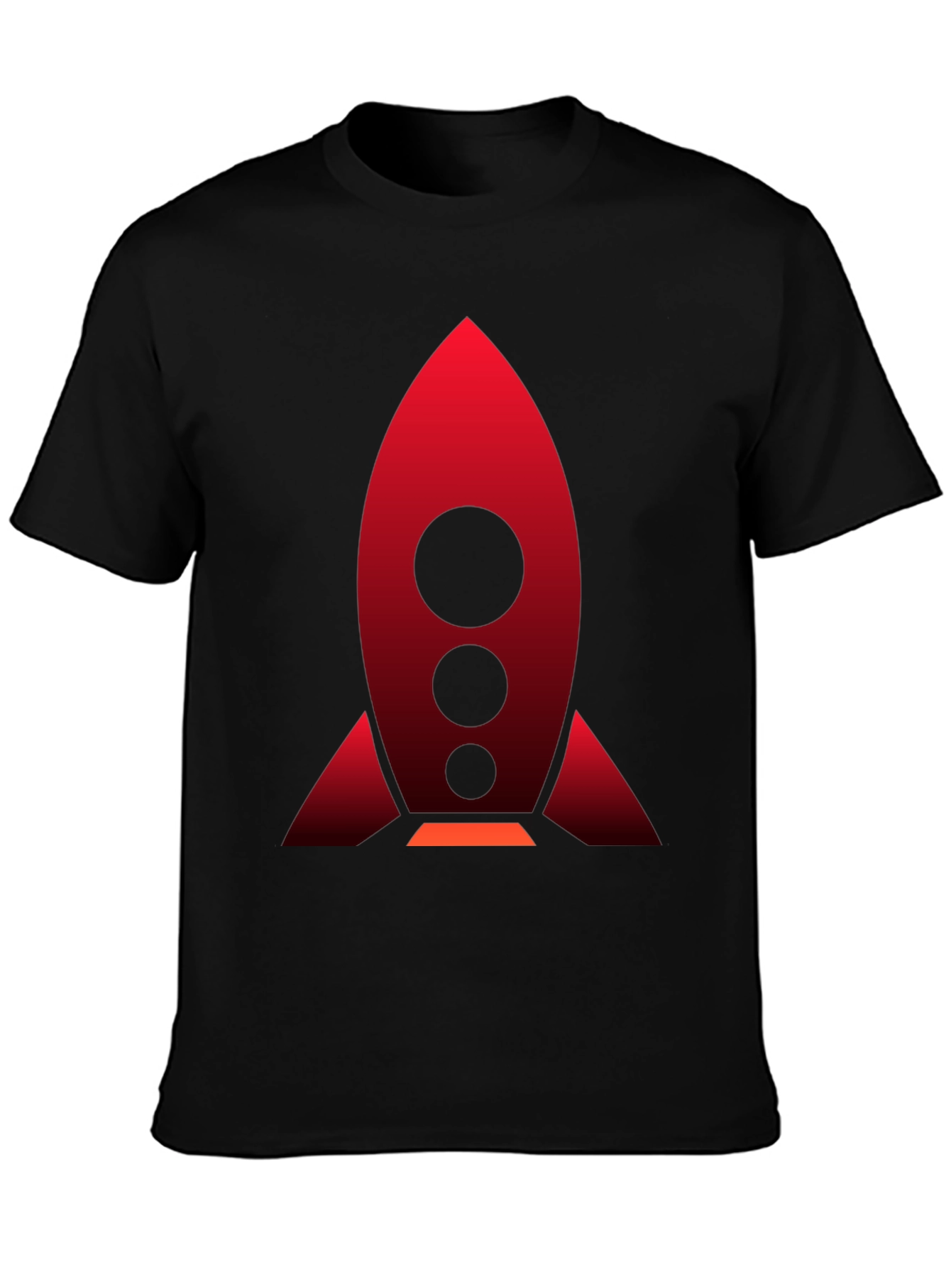 Rocket Graphic Black T-Shirt | Bold Space Design