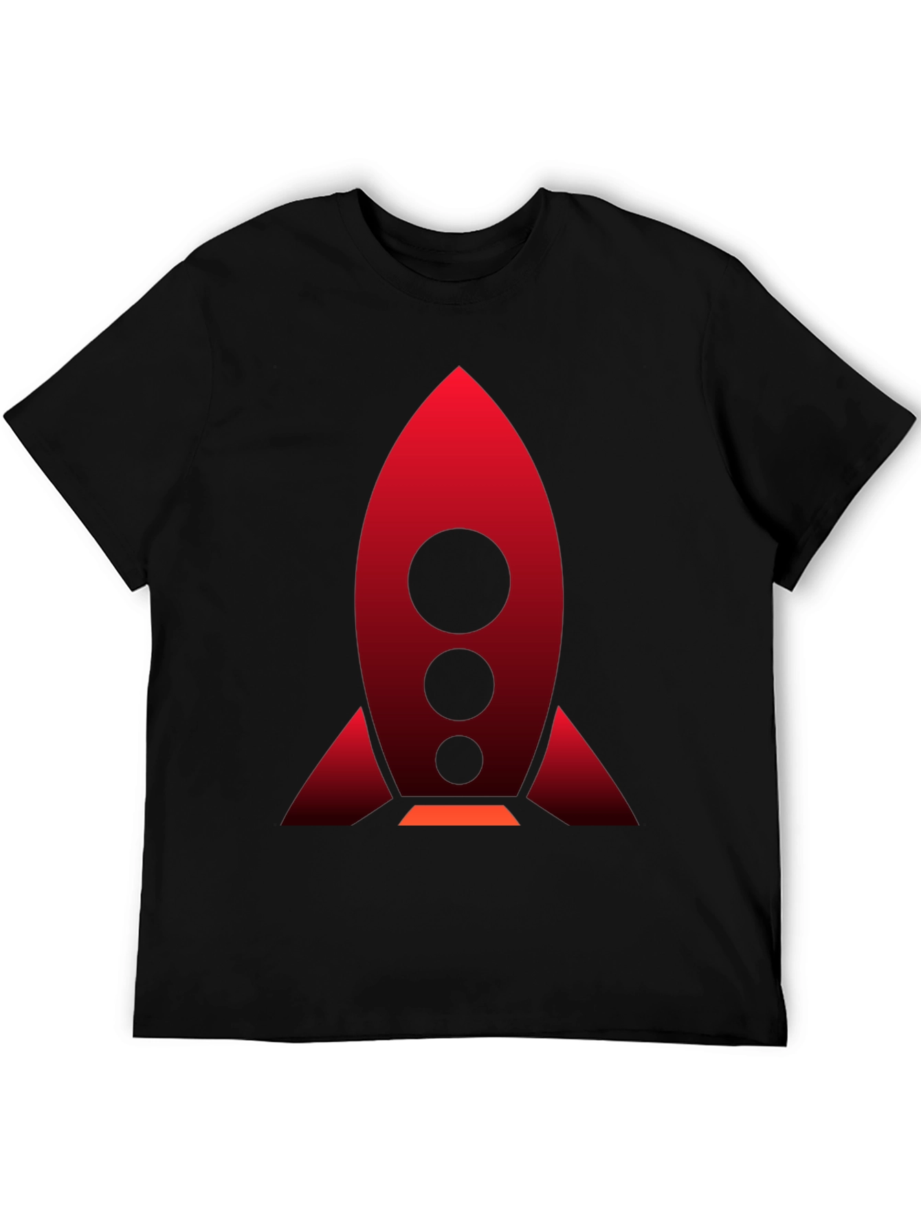 Rocket Graphic Black T-Shirt | Bold Space Design