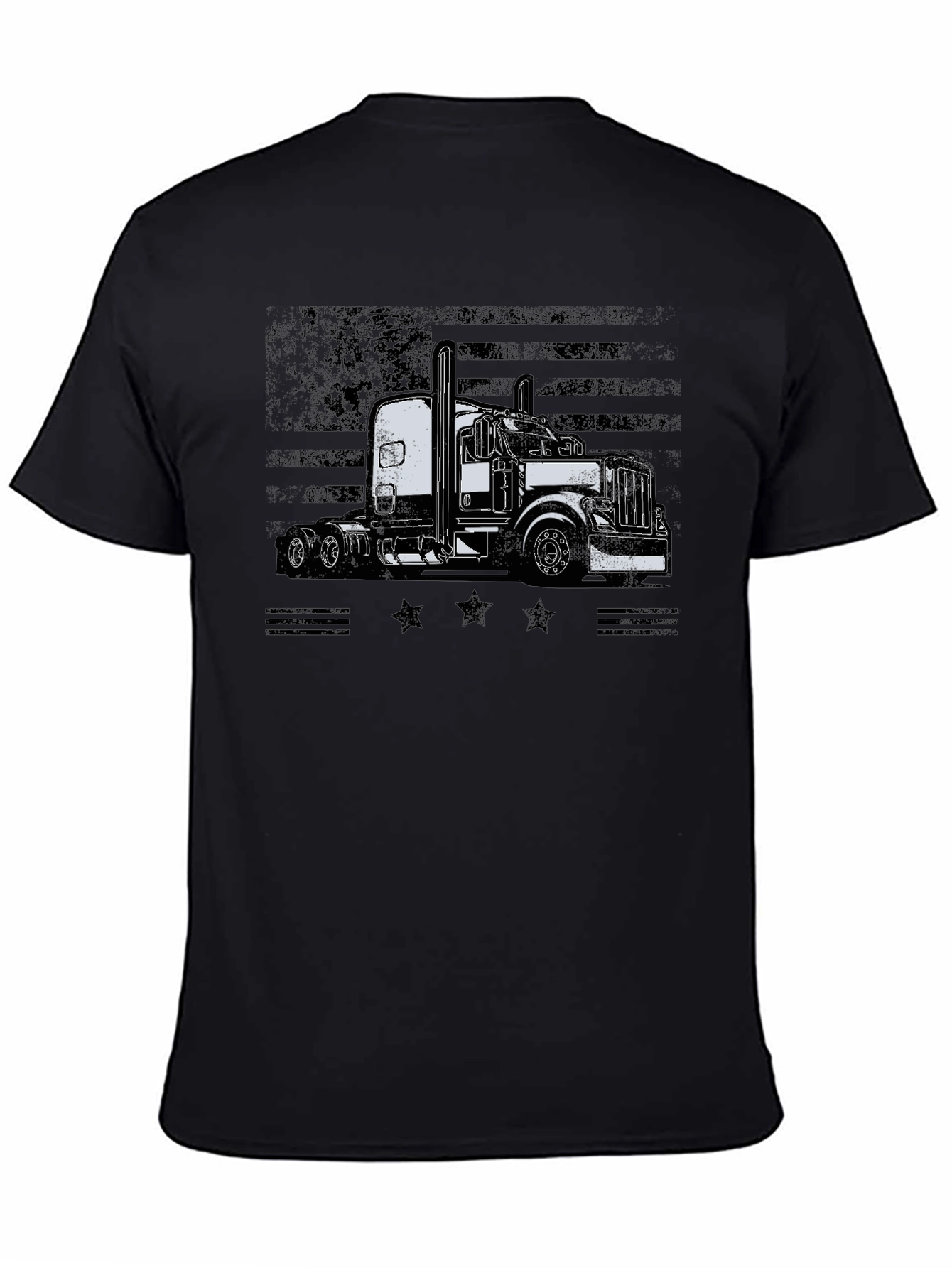 American Flag Trucker Graphic T-Shirt