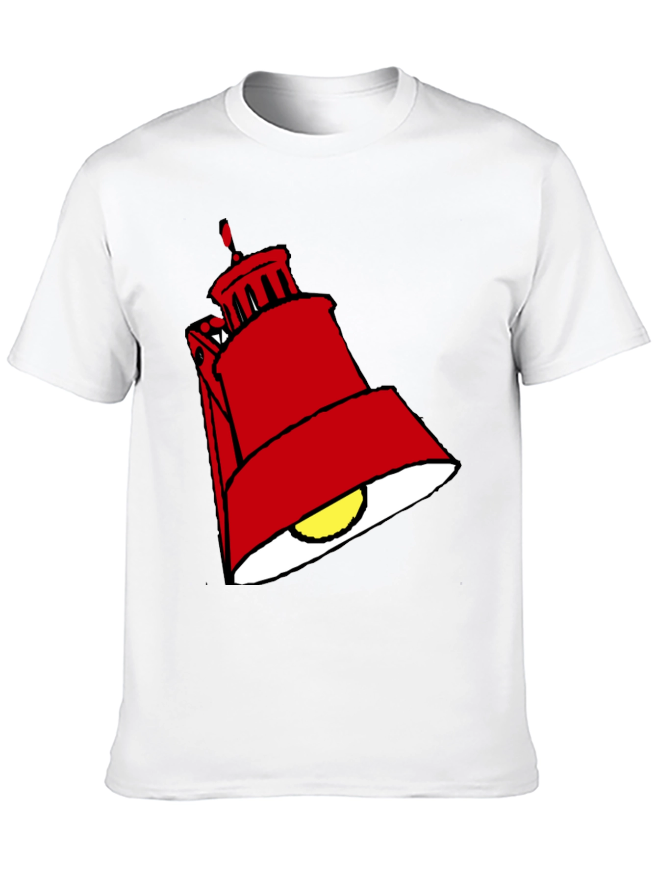 Red Lamp Graphic Black T-Shirt