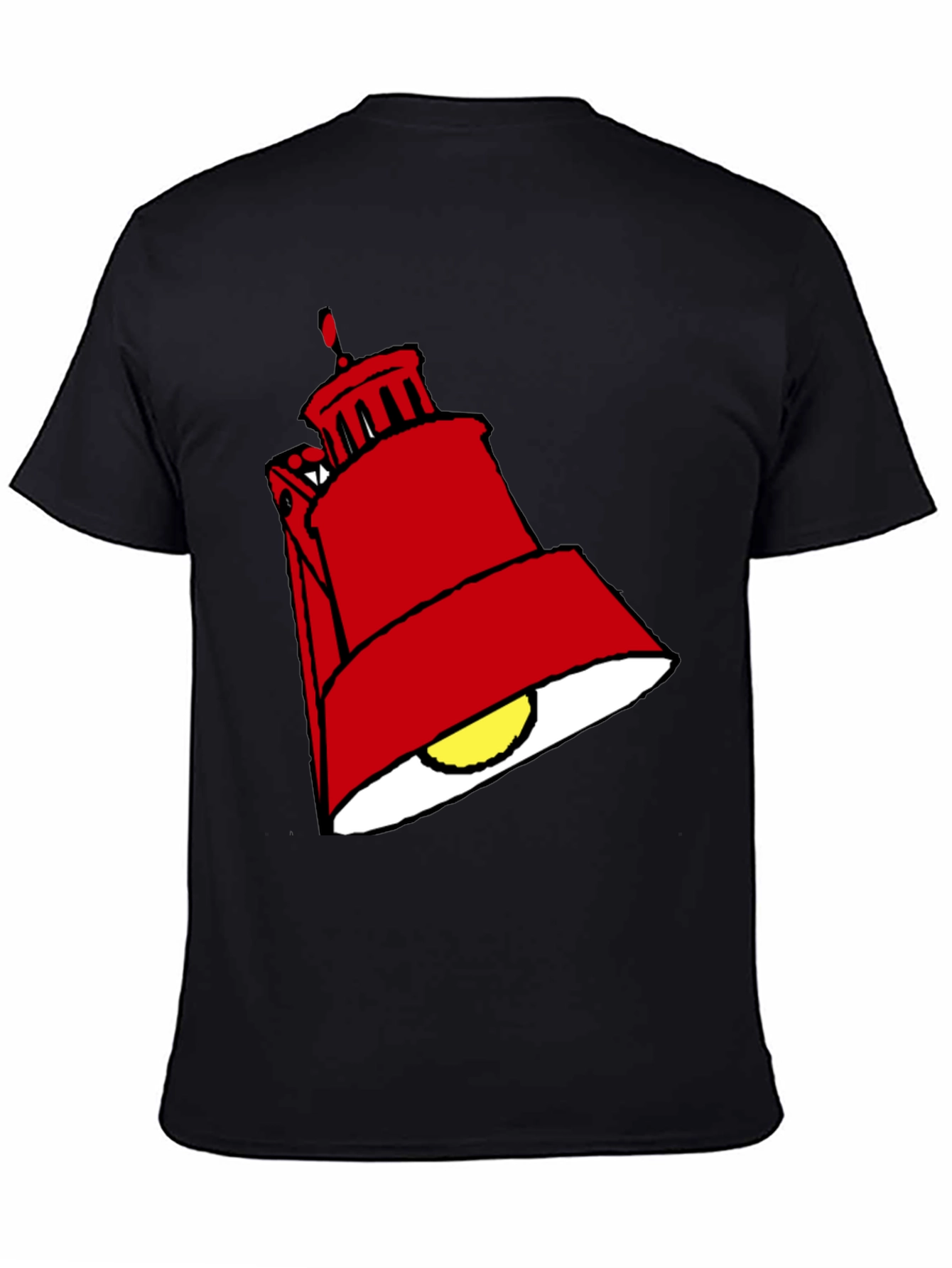 Red Lamp Graphic Black T-Shirt