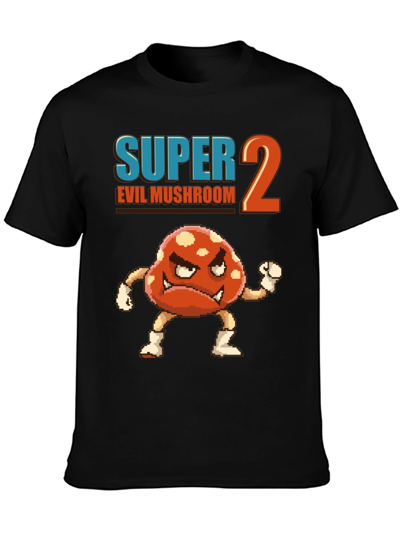 Super 2 Evil Mushroom Graphic T-Shirt