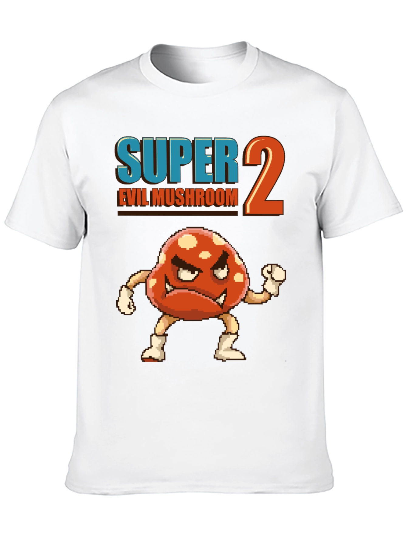 Super 2 Evil Mushroom Graphic T-Shirt