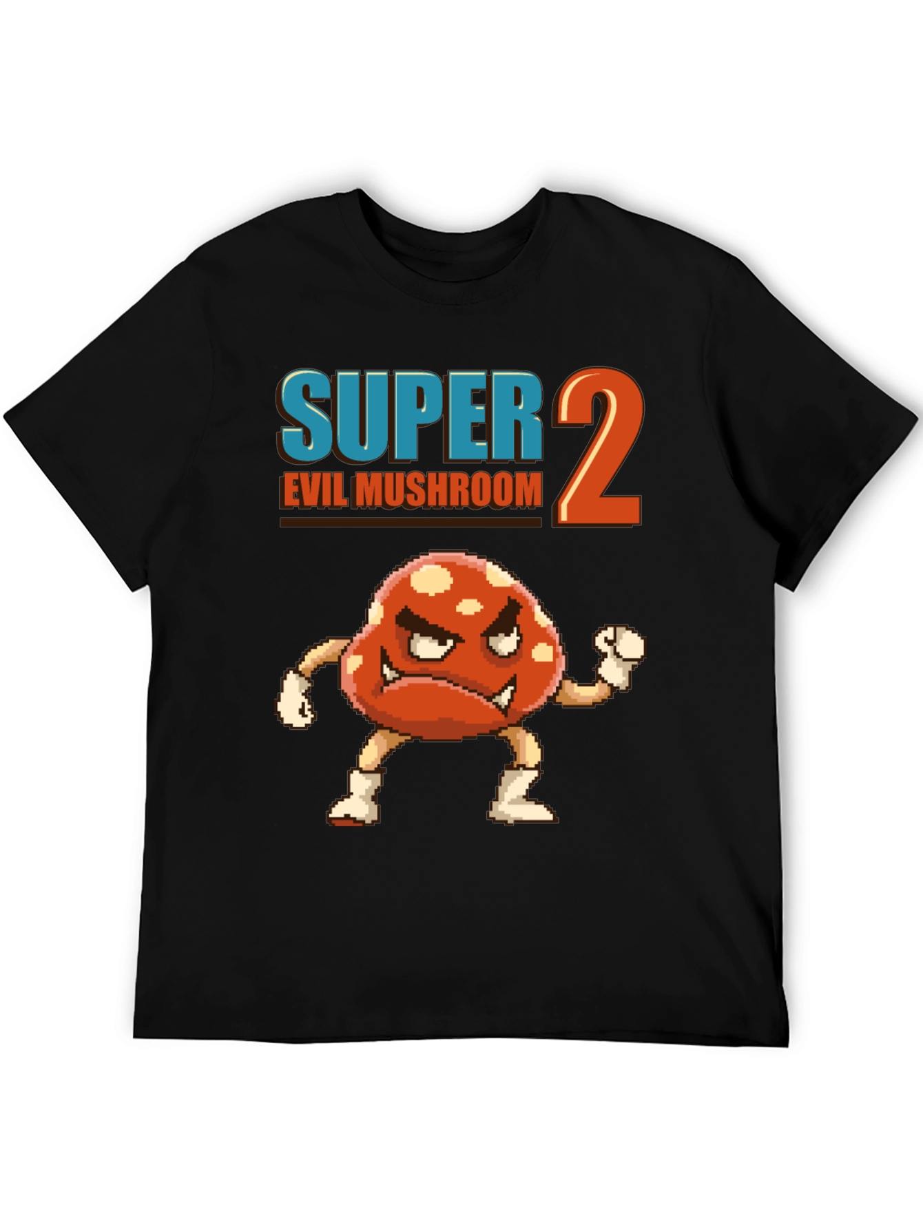 Super 2 Evil Mushroom Graphic T-Shirt