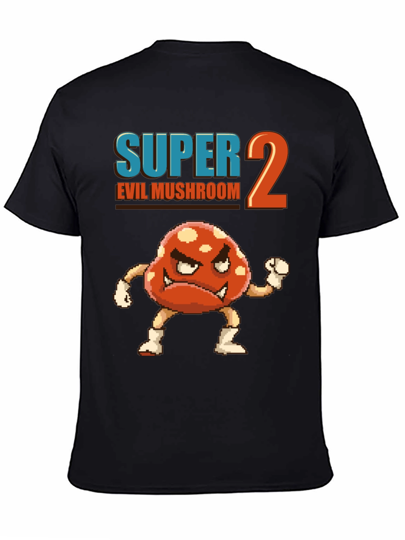 Super 2 Evil Mushroom Graphic T-Shirt