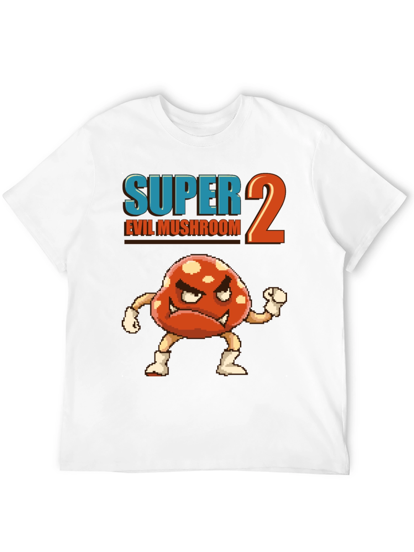 Super 2 Evil Mushroom Graphic T-Shirt