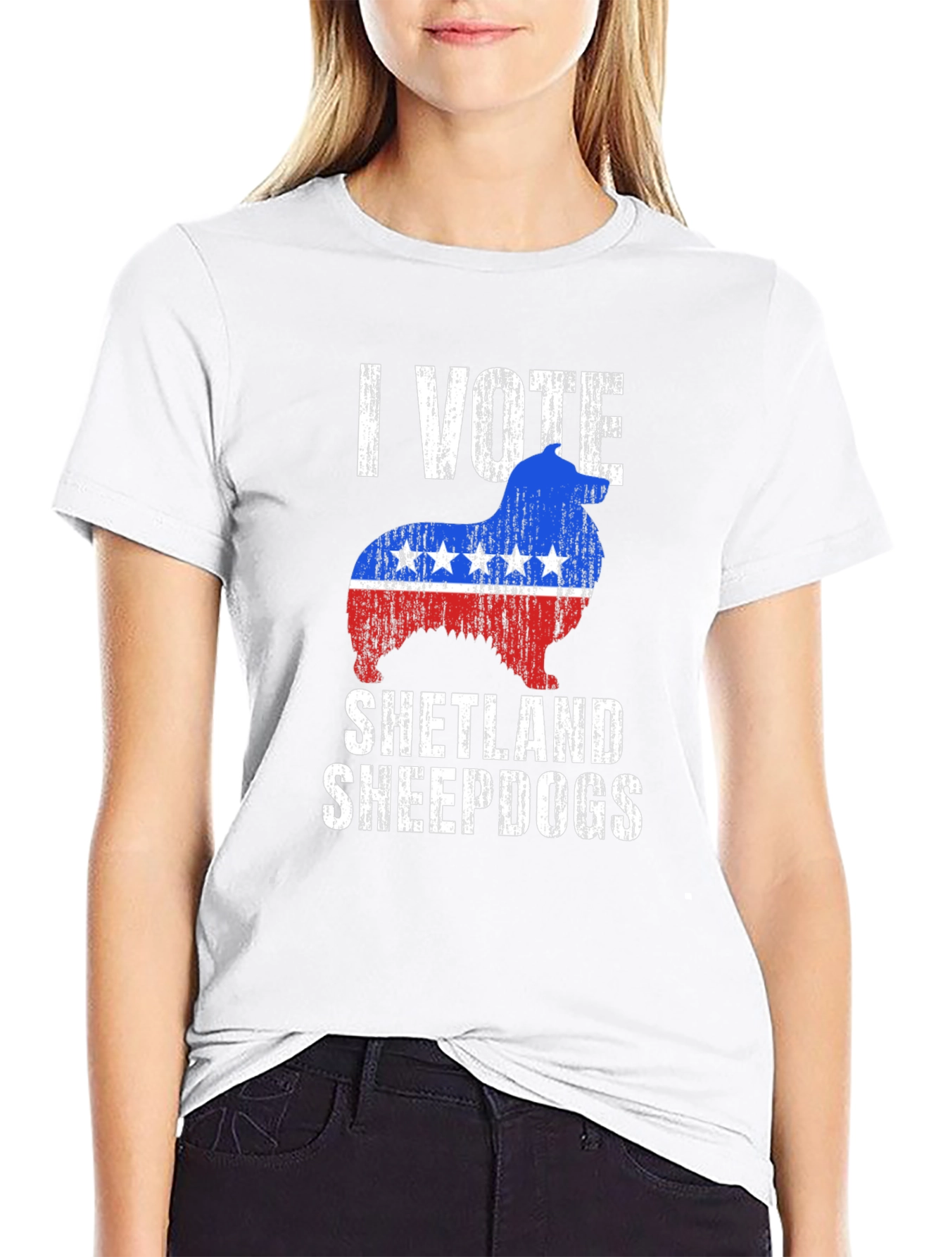 I Vote Shetland Sheepdogs Graphic Tee