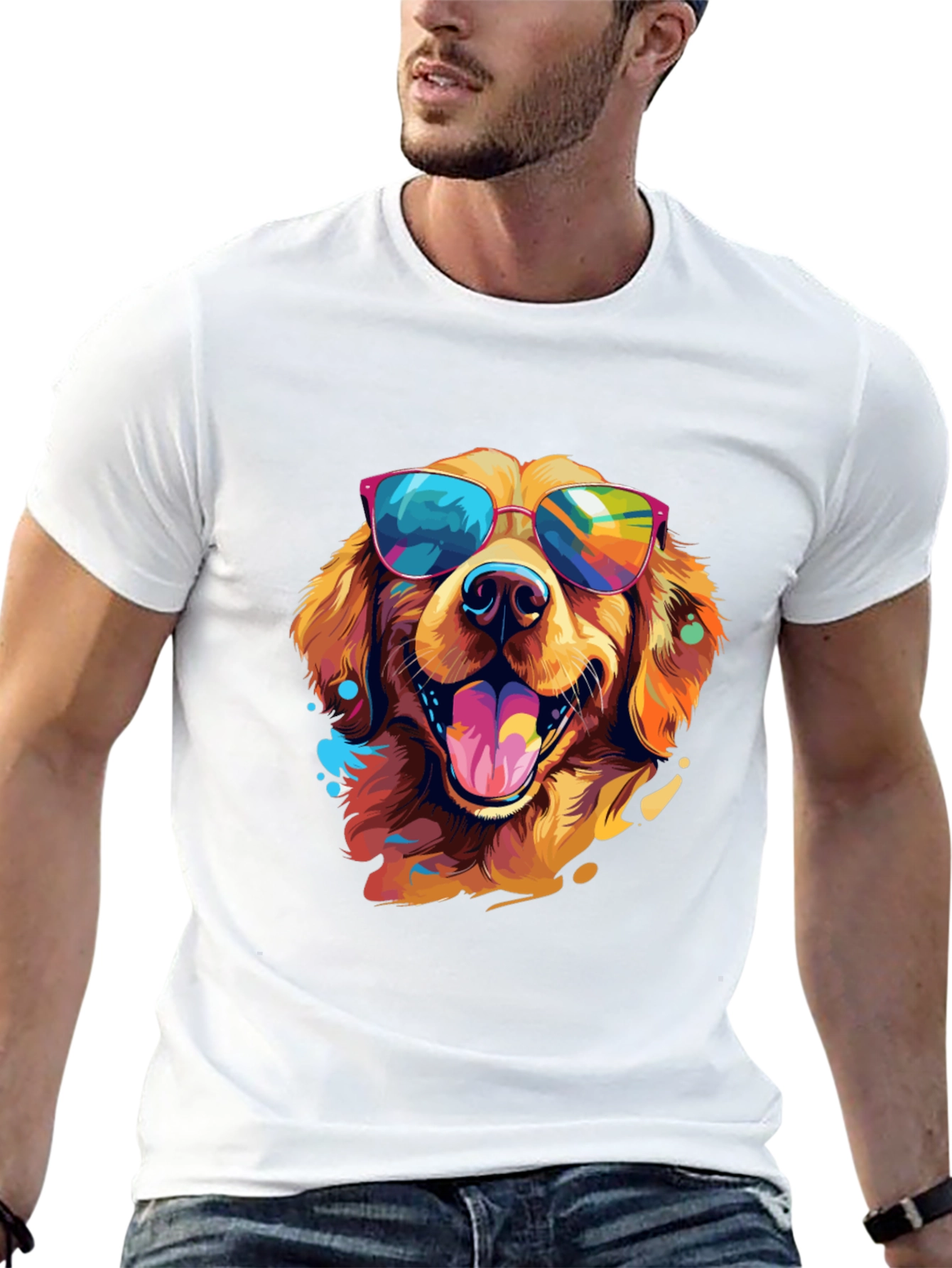 Cool Dog Graphic Tee - Fun & Stylish