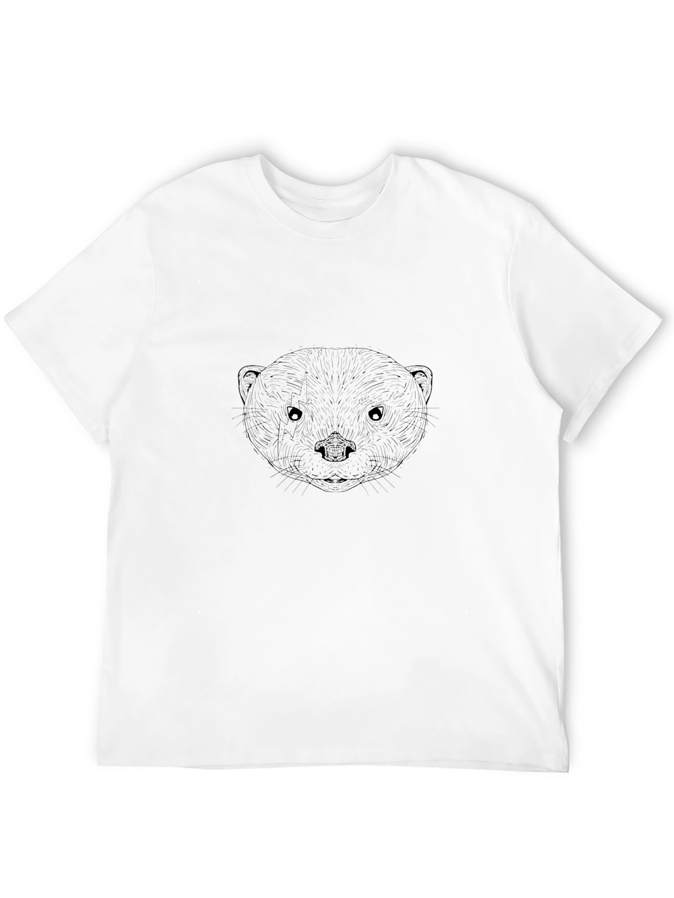 Otter Face Black T-Shirt - Unique Graphic Tee