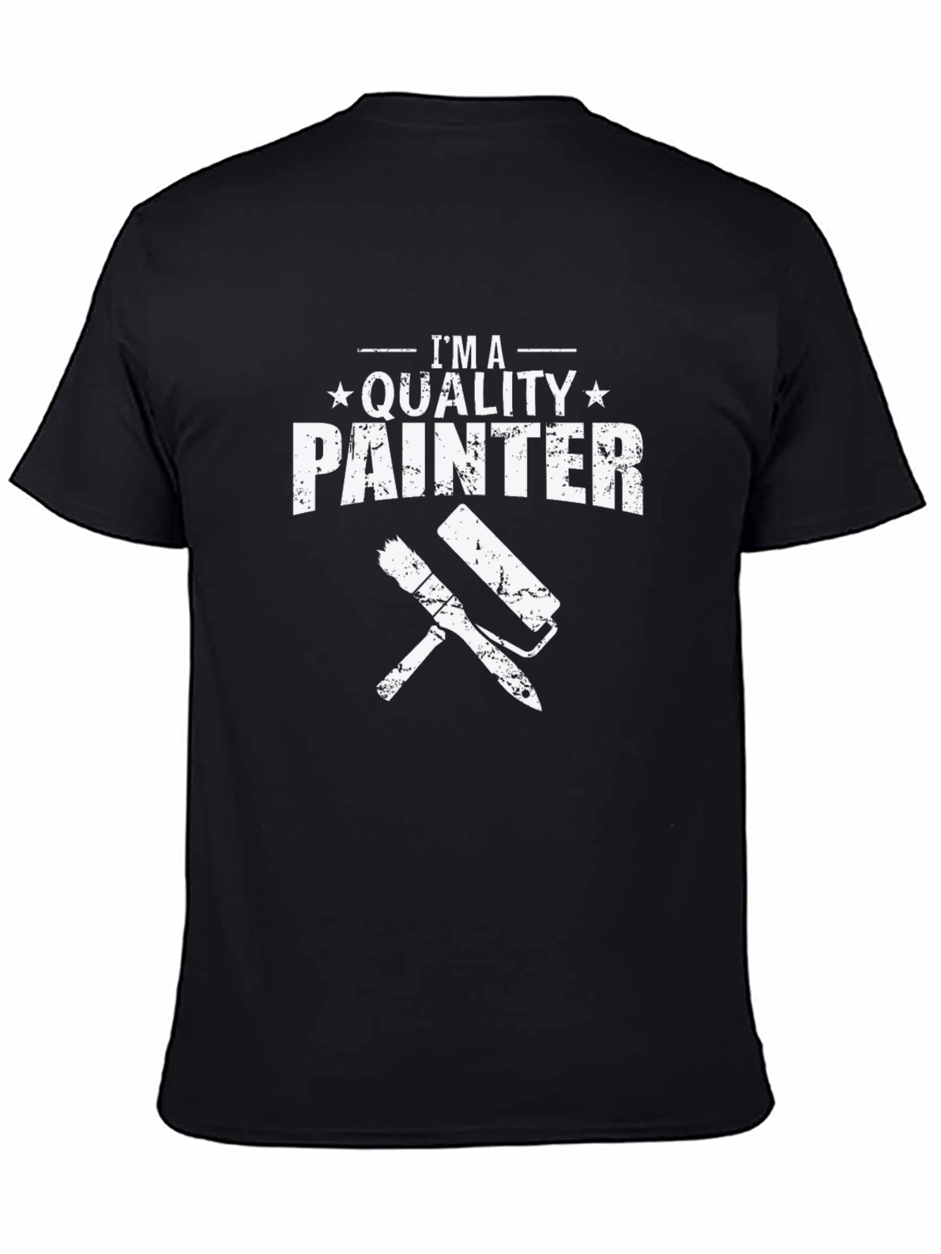 Quality Painter Graphic Tee - Black Cotton T-Shirt