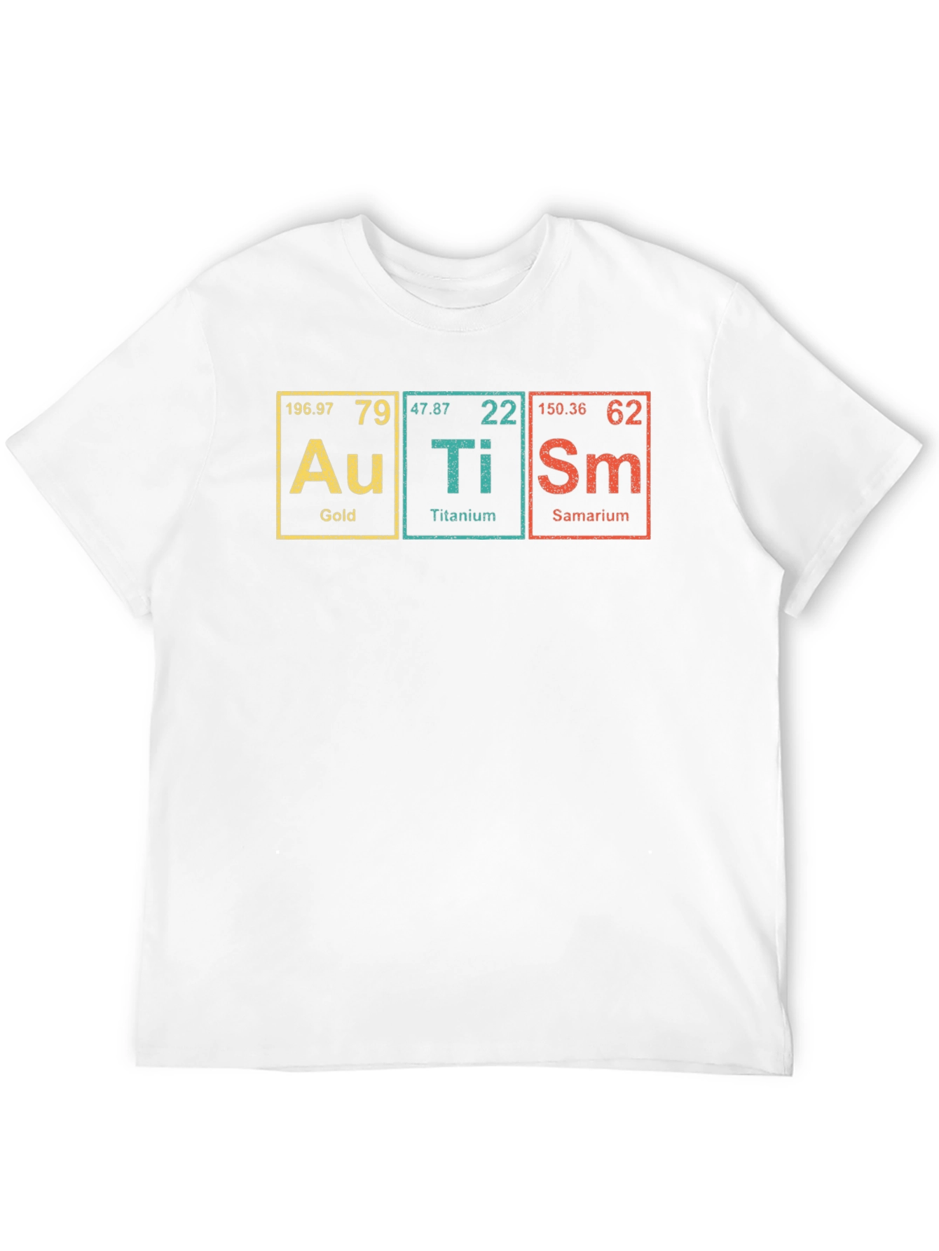 Periodic Table Autism Shirt - Gold Titanium Samarium