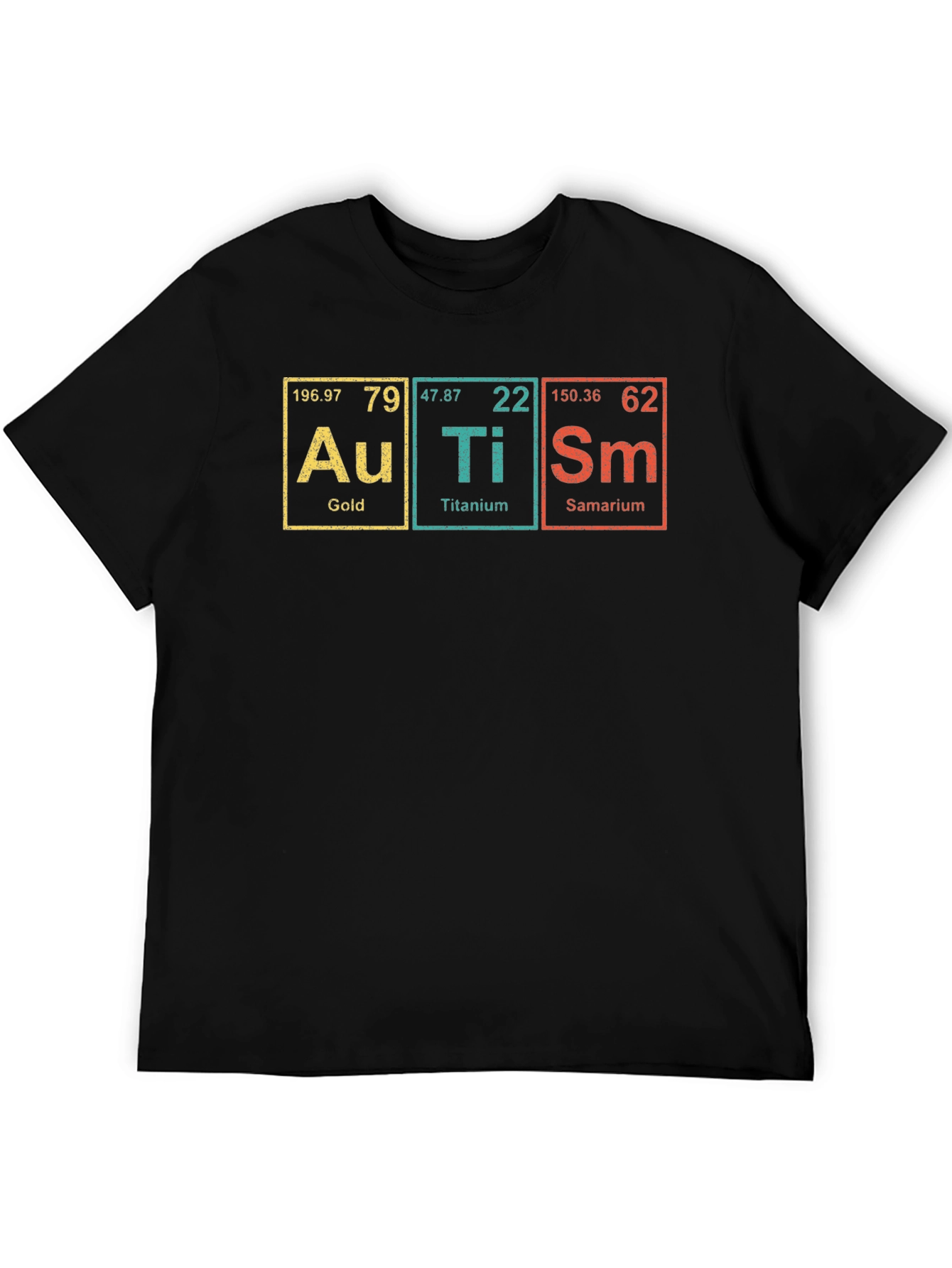Periodic Table Autism Shirt - Gold Titanium Samarium