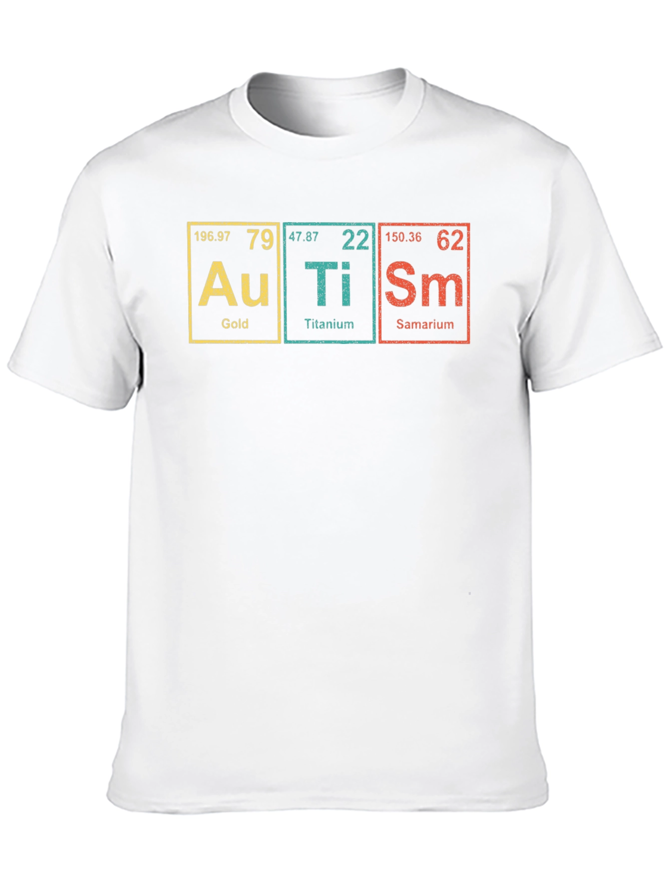 Periodic Table Autism Shirt - Gold Titanium Samarium