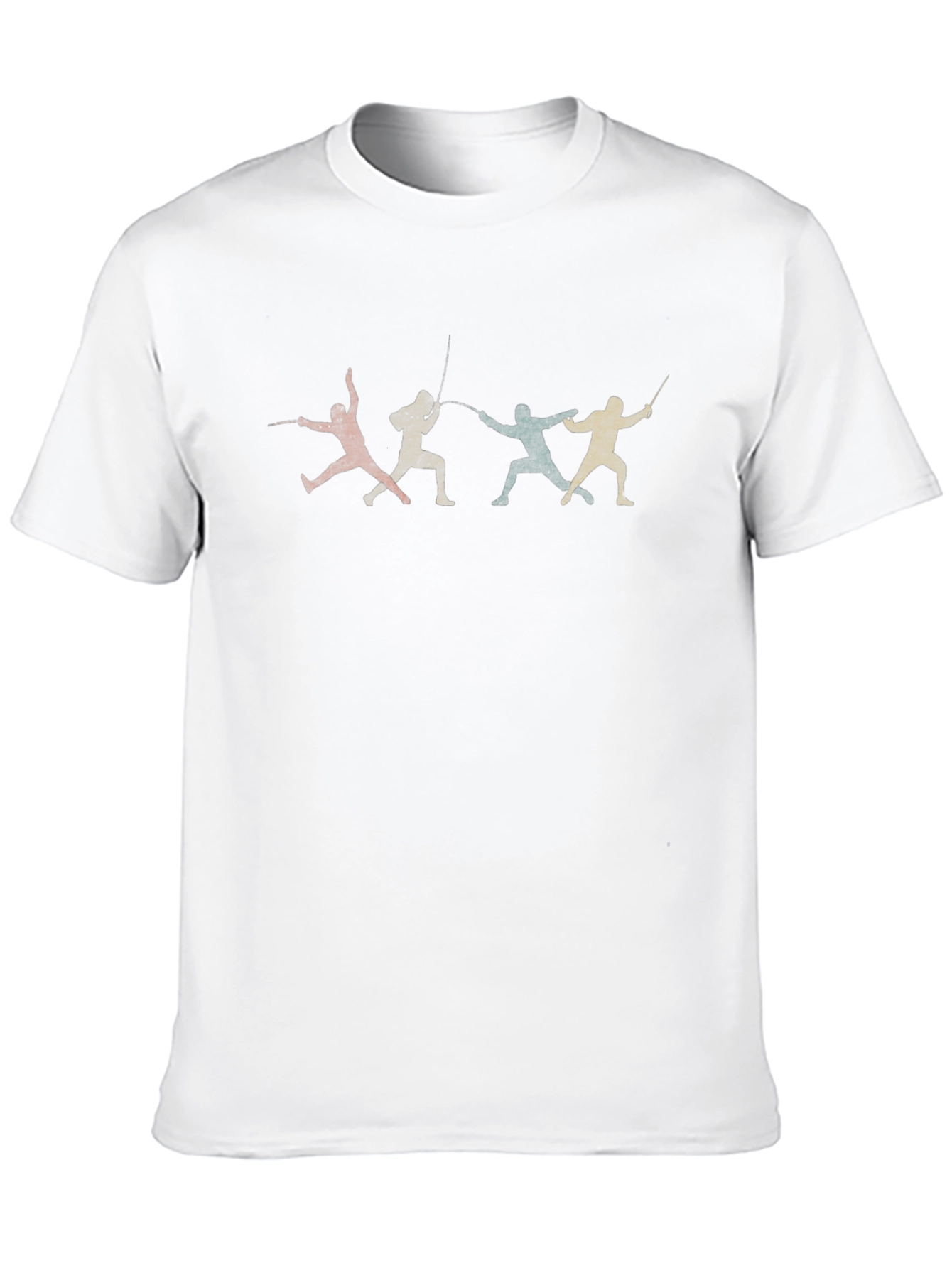 Fencing Silhouette Graphic Tee - Black T-Shirt