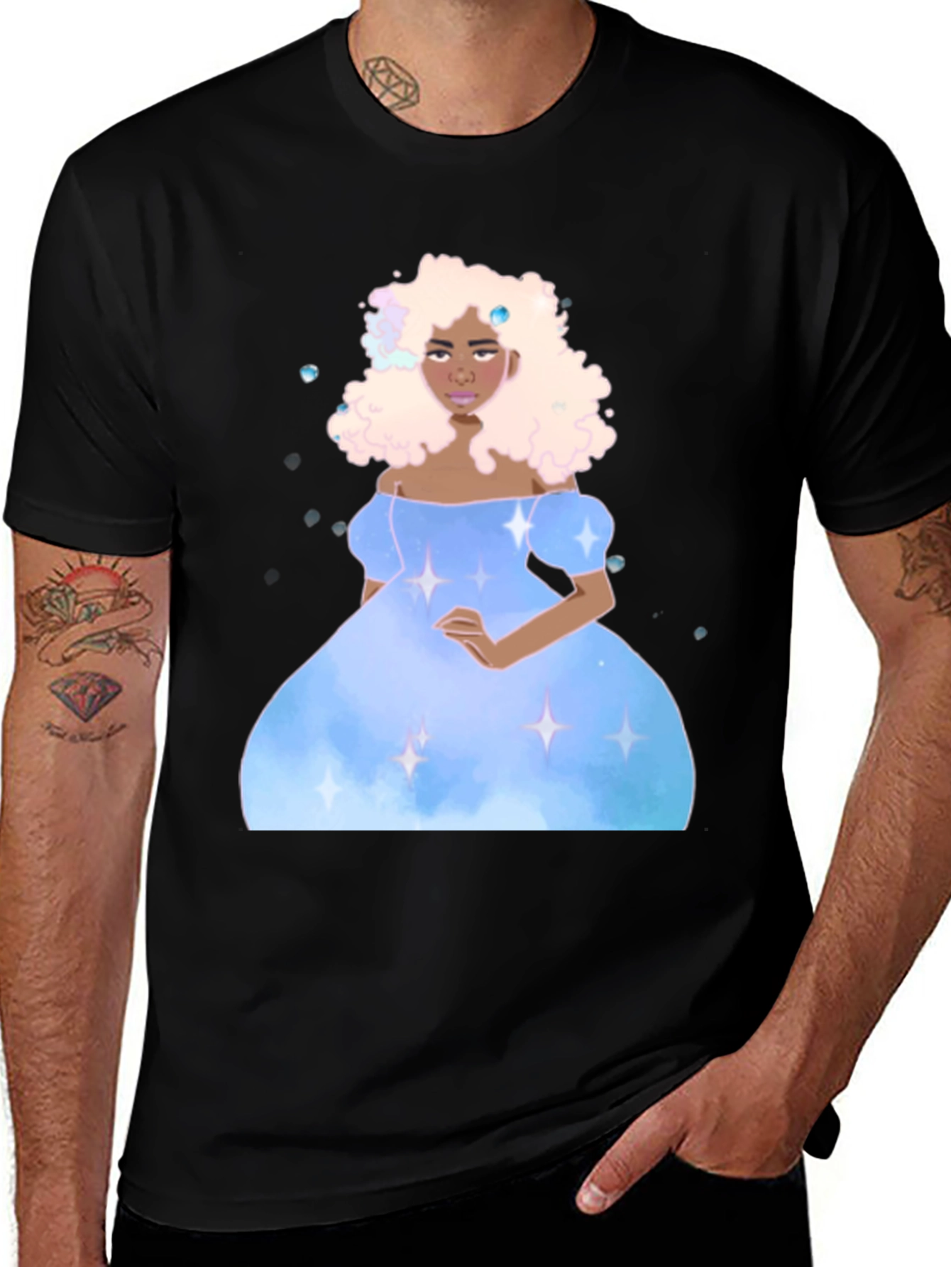Celestial Princess Black T-Shirt