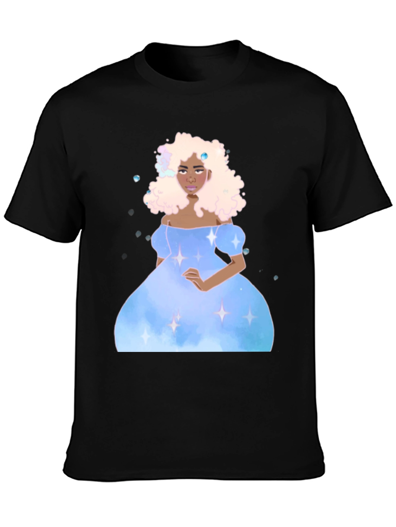 Celestial Princess Black T-Shirt
