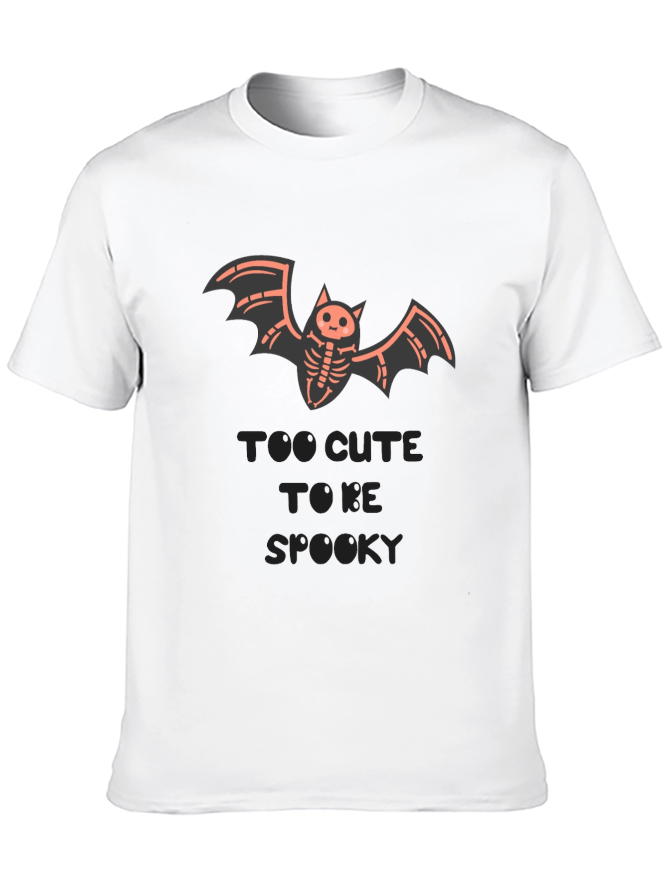 Cute Halloween Bat Skeleton Graphic T-Shirt
