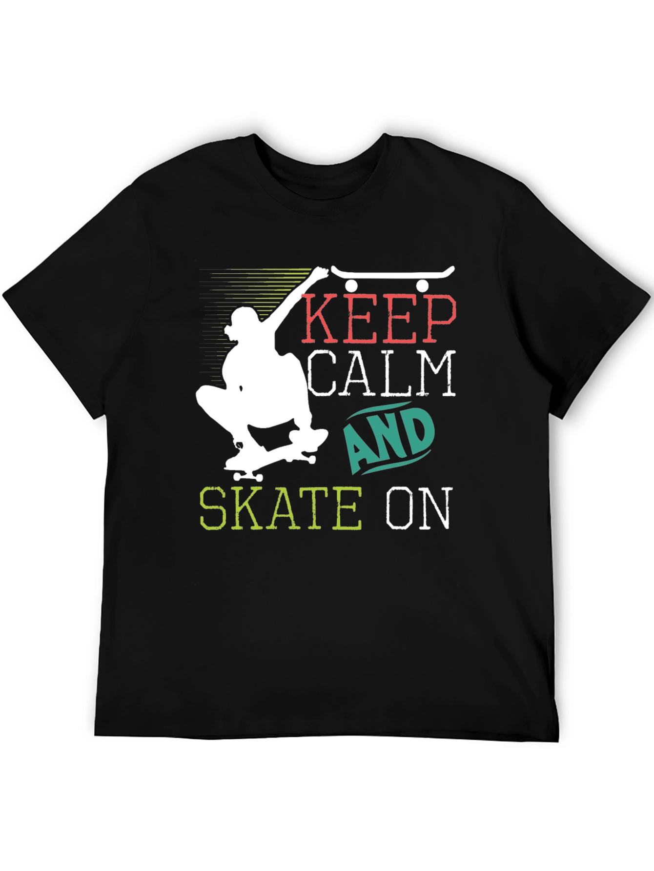 Keep Calm and Skate On Graphic T-Shirt