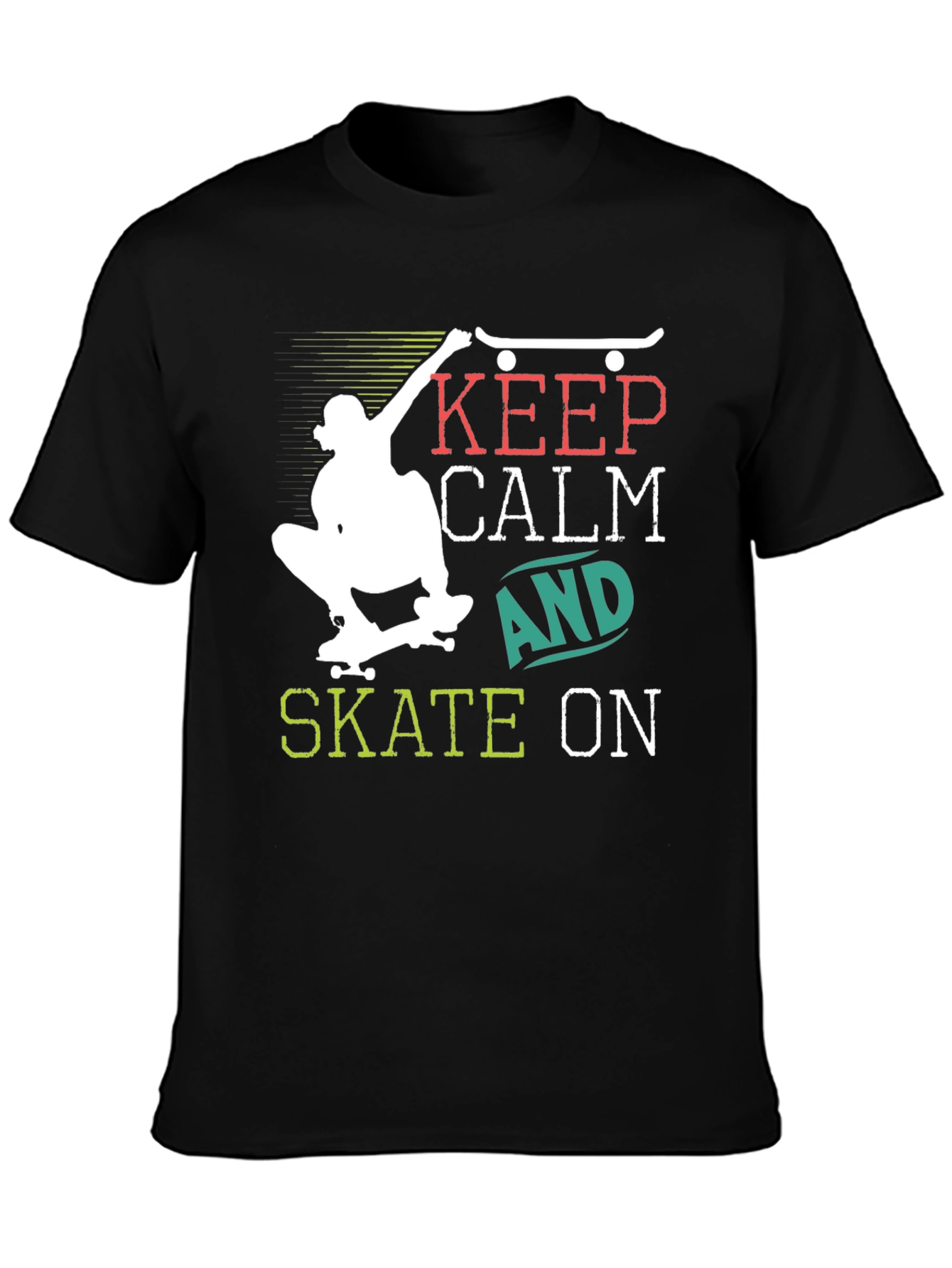Keep Calm and Skate On Graphic T-Shirt